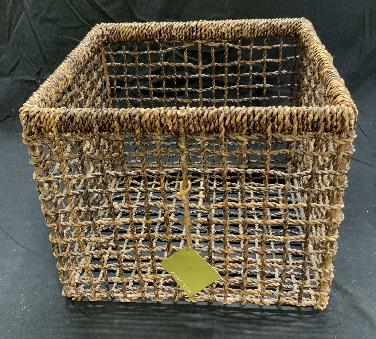 WEST ELM Woven Storage Basket NWT (1 of 4)