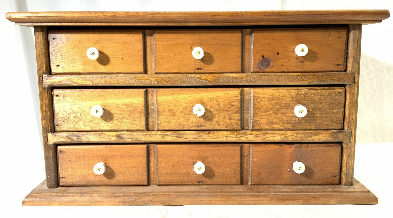 Vintage Wooden 3 Drawer Chest (1 of 8)