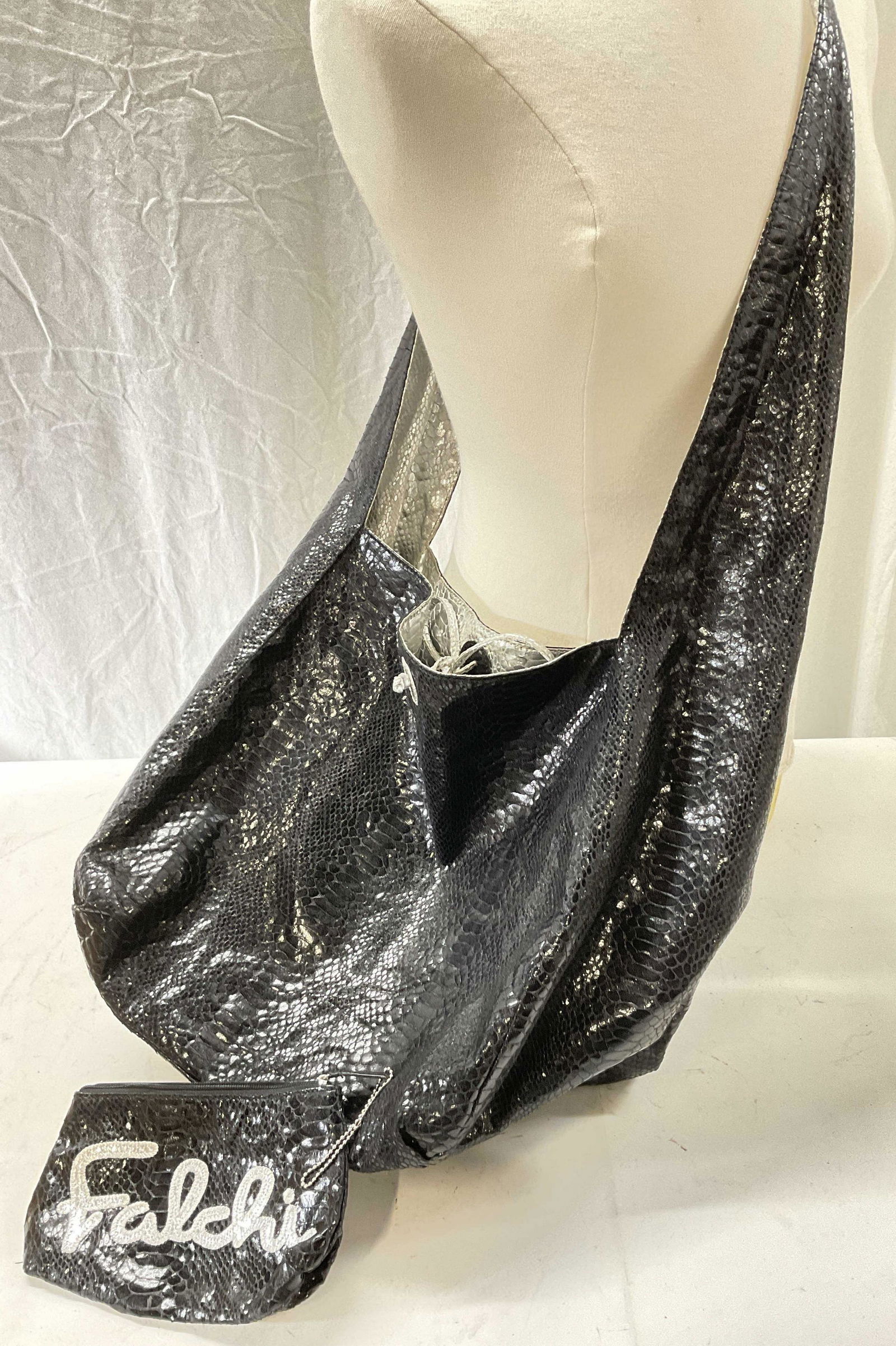 Carlos Falchi Large Shoulder Bag & Accessory Bag (1 of 5)