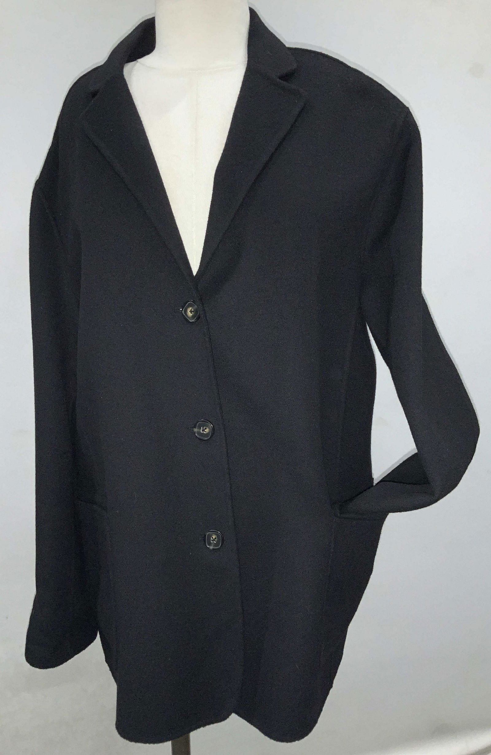 FACONNABLE Black Wool Jacket, plus size , France (1 of 6)