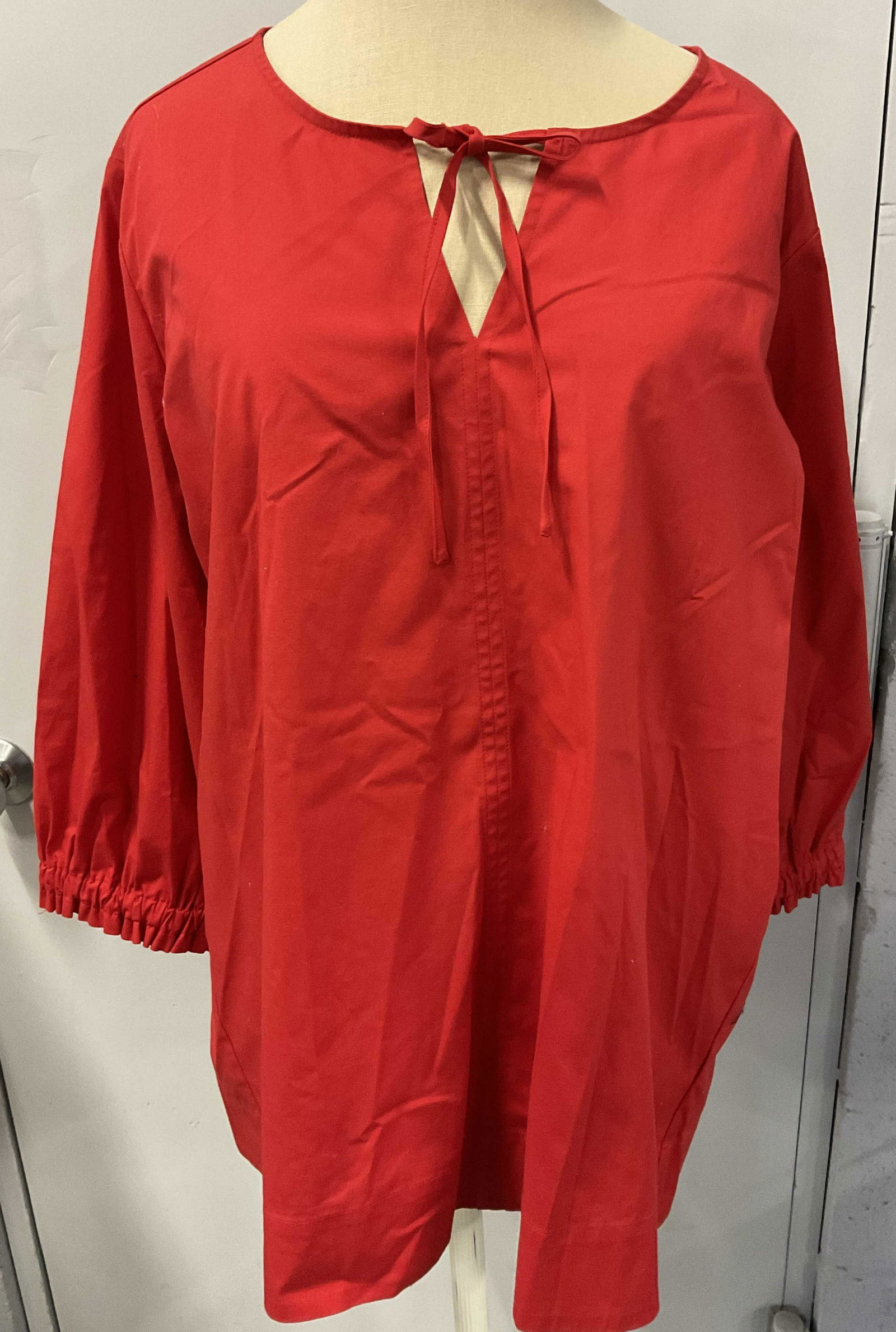 MARTHA STEWART Red Blouse (1 of 7)
