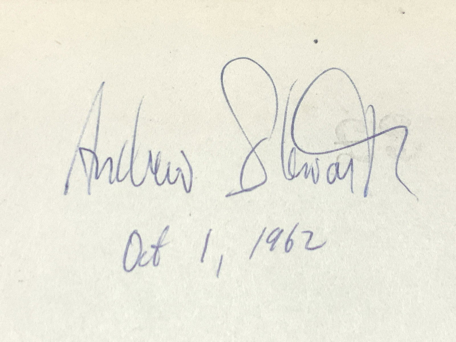 ANDREW STEWART SIGNED Vintage Hardcover Book: Book titled A DIPLOMATIC HISTORY OF EUROPE SINCE THE CONGRESS OF VIENNA. Copyright 1958 by Rene Albrecht Carrie. Printed in the United States of America. Published by HARPER & BROTHERS. Signed by ANDR