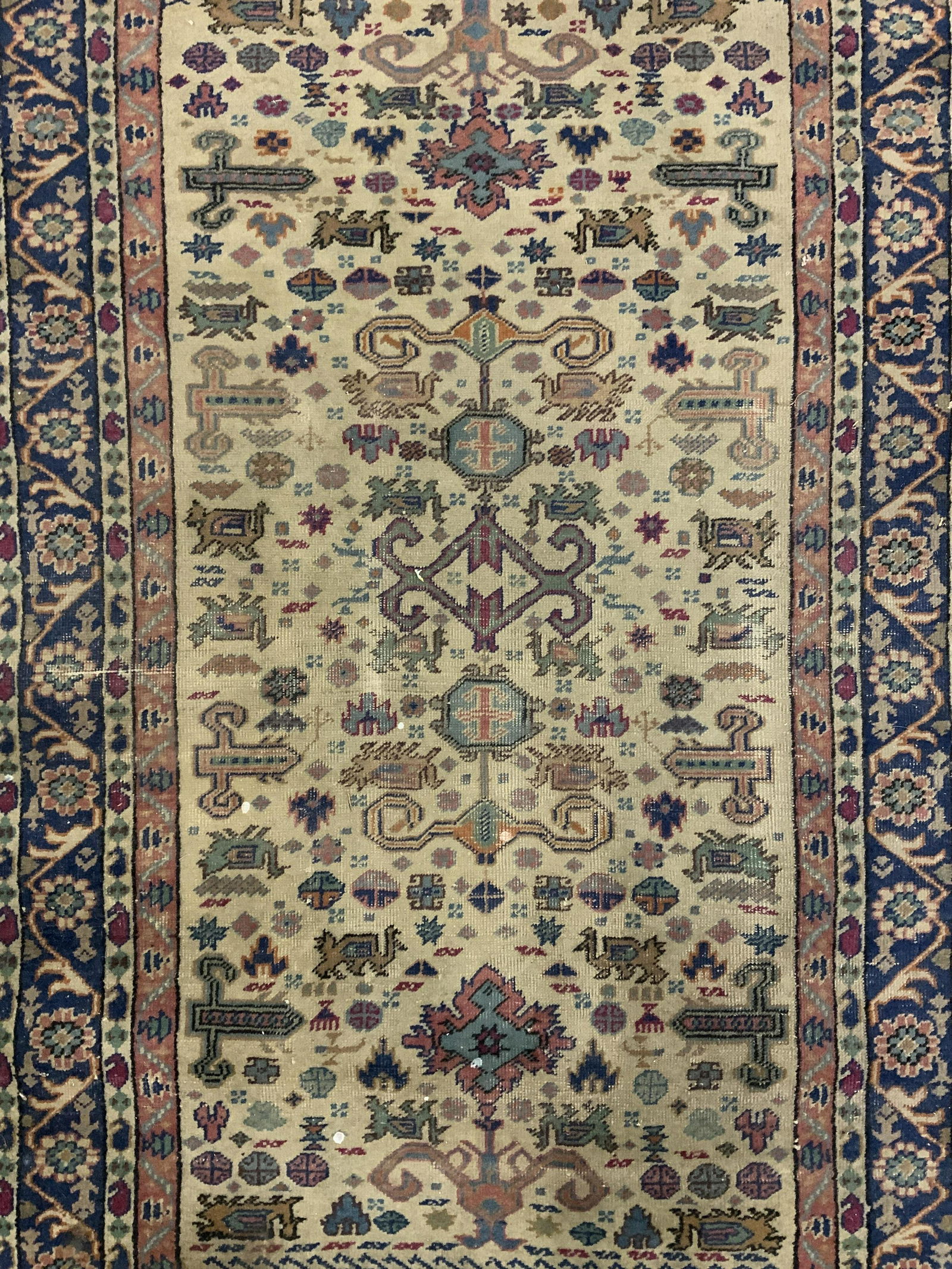 Antique Handmade Wool Oriental Rug (1 of 8)