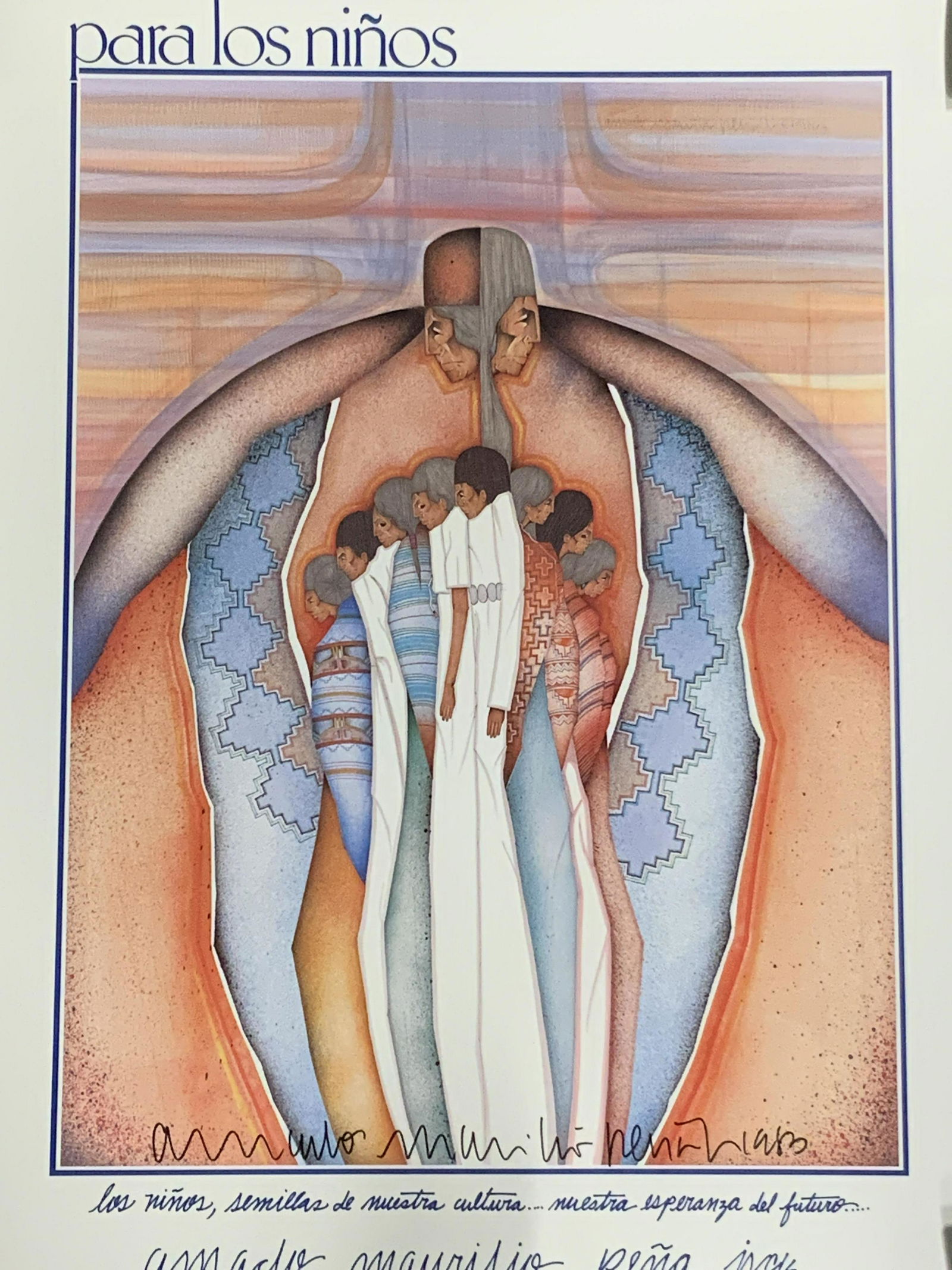 Amado M. Pena Jr Signed Para Los Ninos Poster (1 of 12)