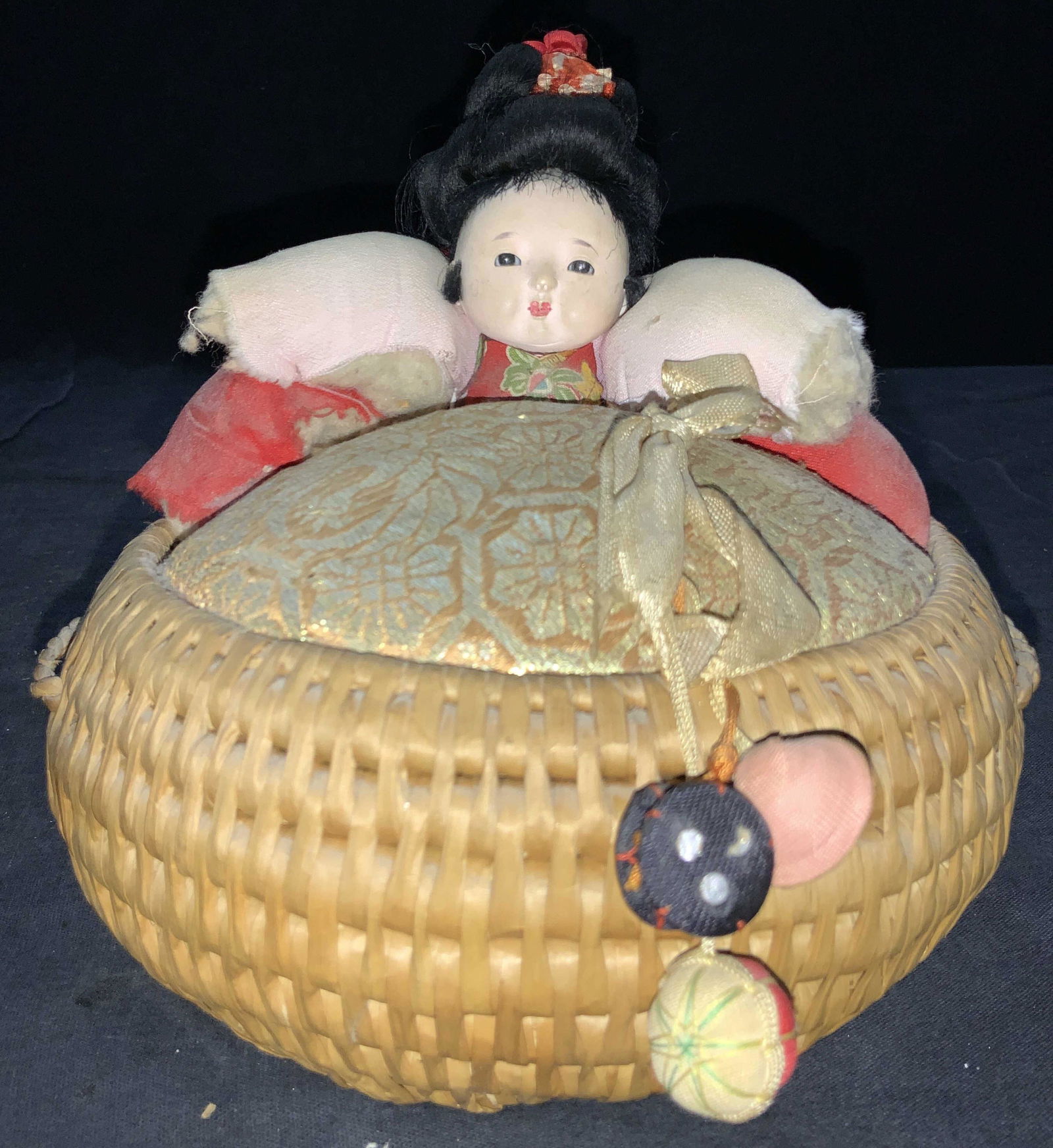Vintage Asian Large Pin Cushion Doll,  Japan (1 of 10)