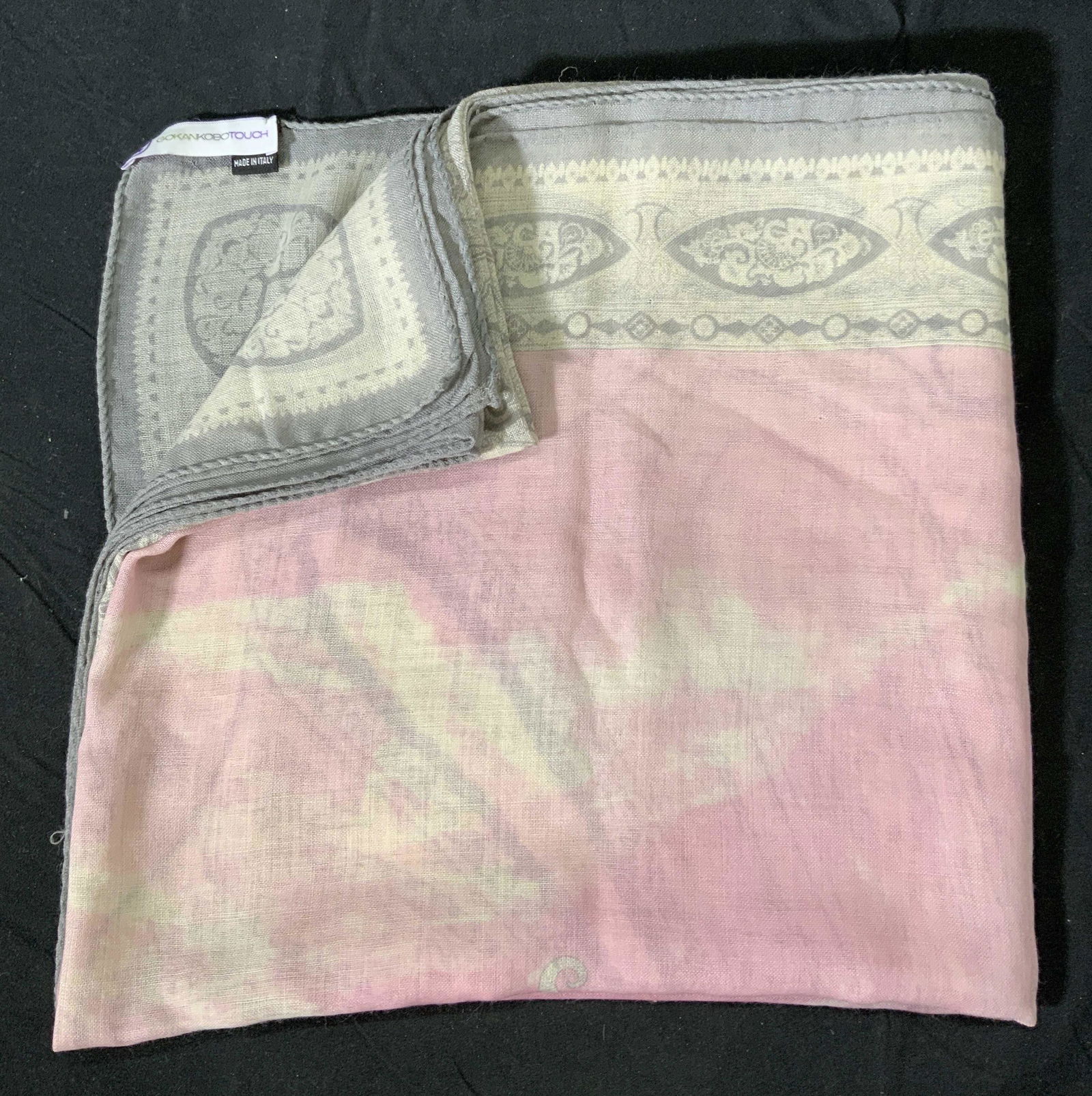 GOKAN KOBO TOUCH Silk Blend Paisley Scarf Italy (1 of 7)