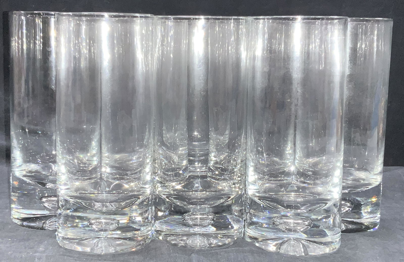 8 Vintage Weighted Drinking Glasses (1 of 7)