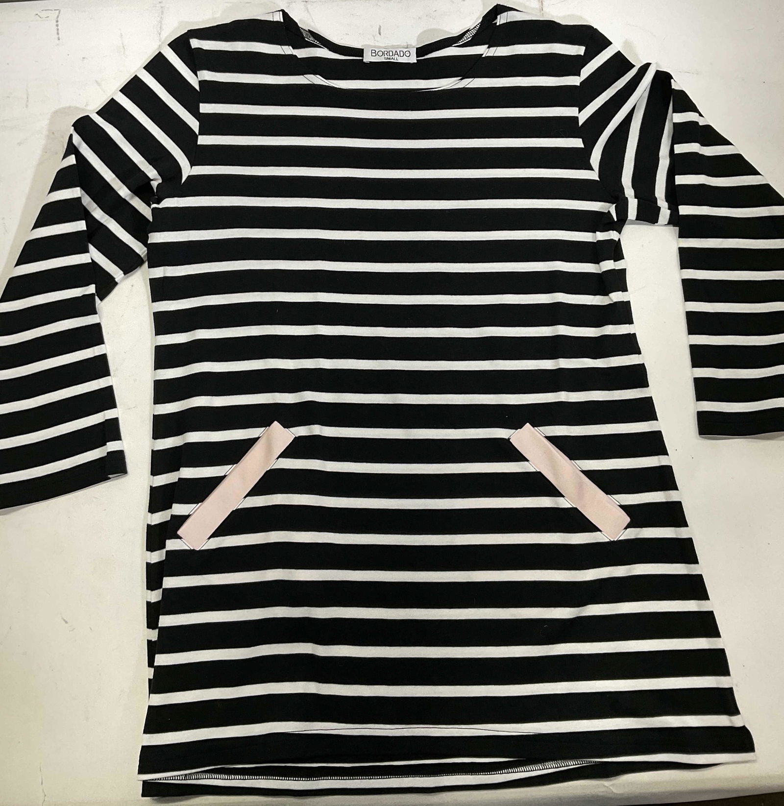 BORDADO Stripped 3/4 Sleeve Top (1 of 7)