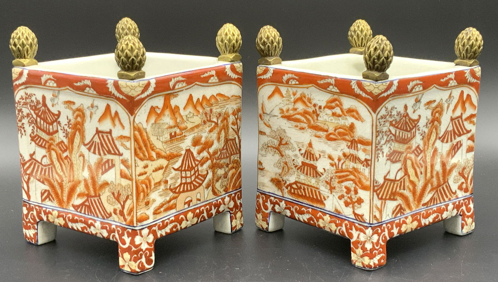 UNITED WILSON JUWC Pair Hand Painted Vessels (1 of 7)
