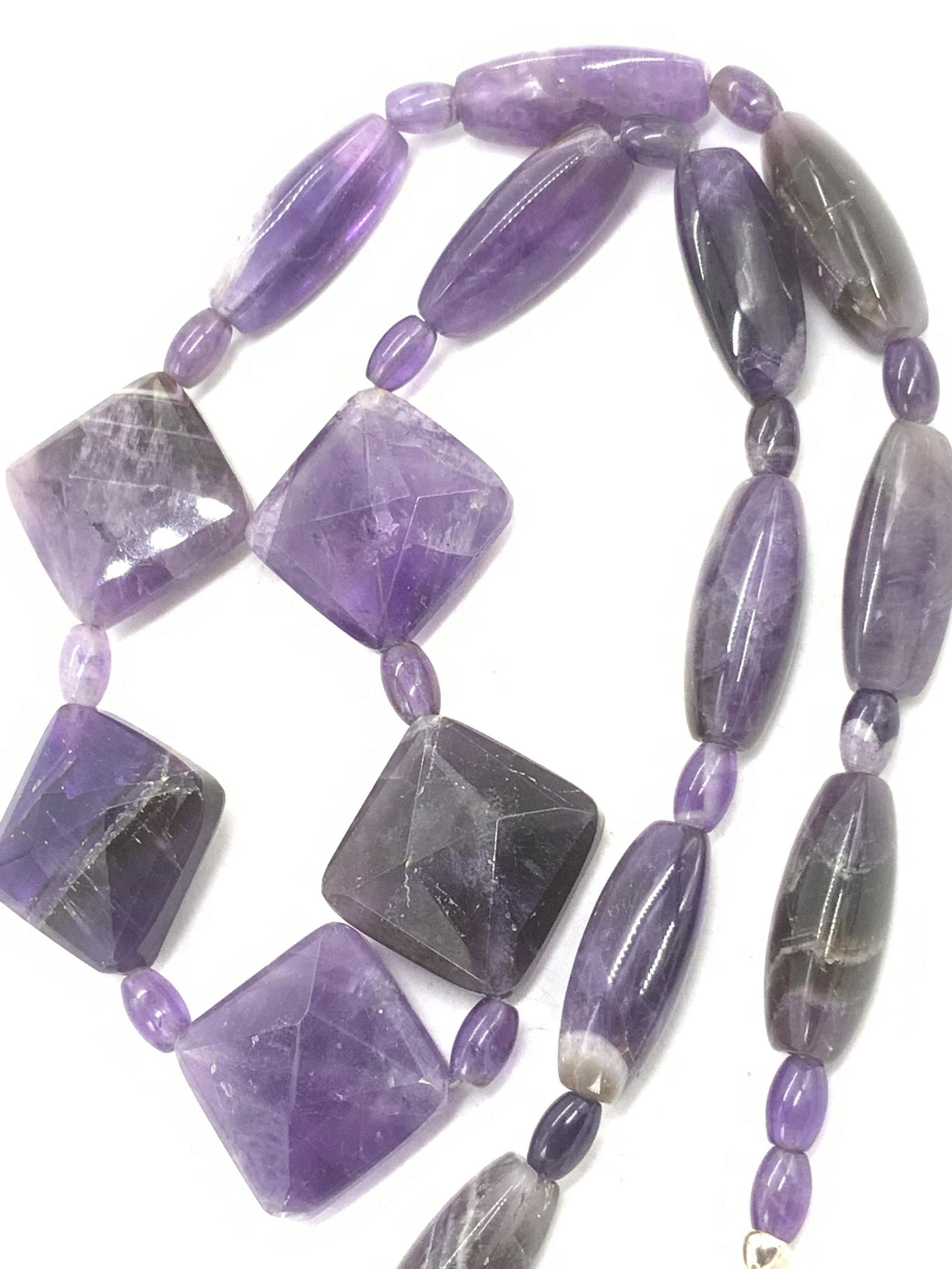 Vintage Amethyst Stone & Sterling Silver Necklace (1 of 10)