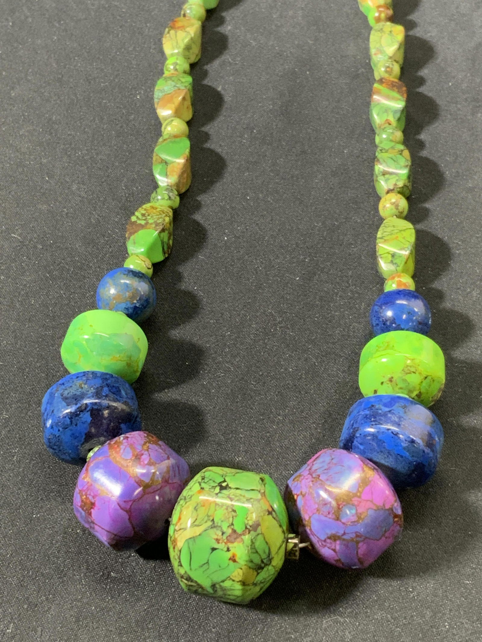 Vintage Beaded Turquoise Style Costume Necklace (1 of 6)