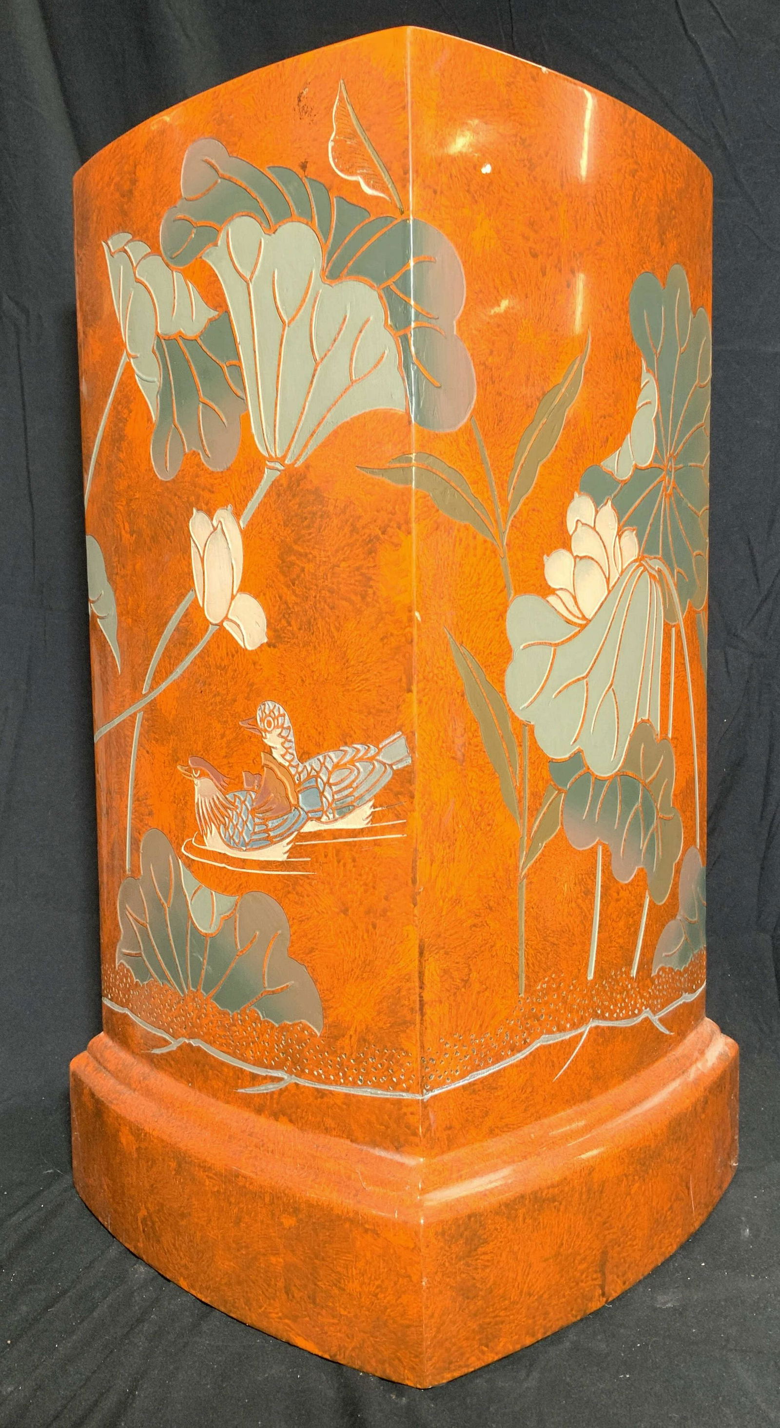 Asian Style Pedestal W Relief Detail (1 of 10)