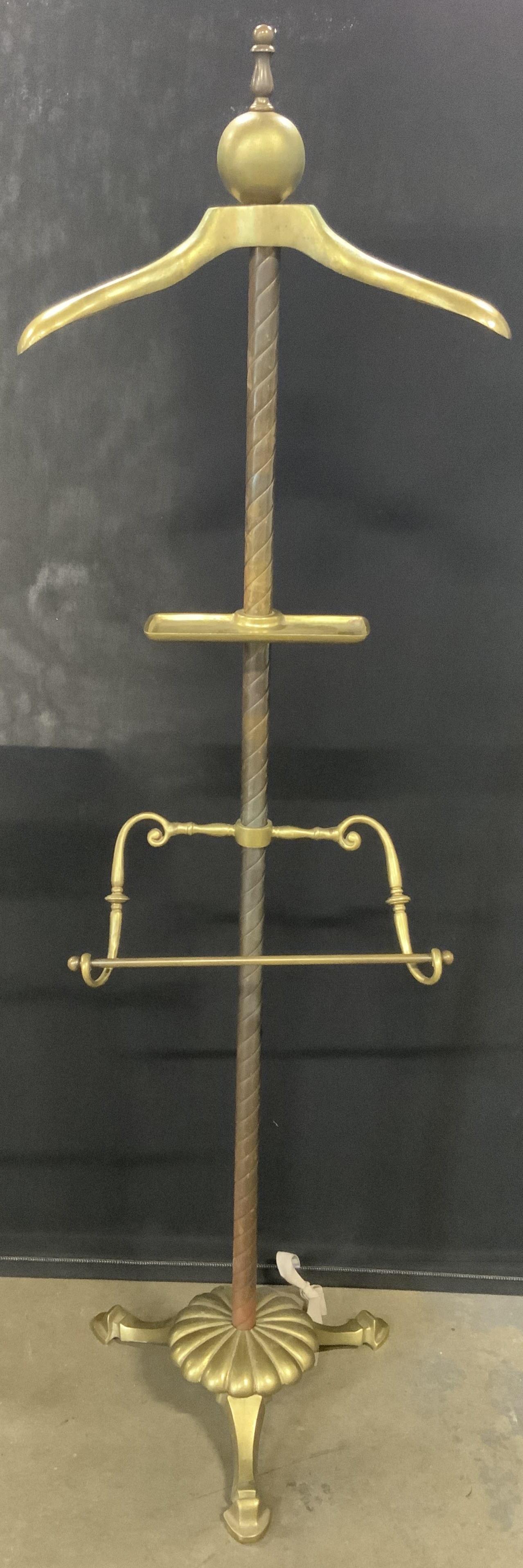 Antique Neoclassical Style Brass Valet Stand (1 of 10)