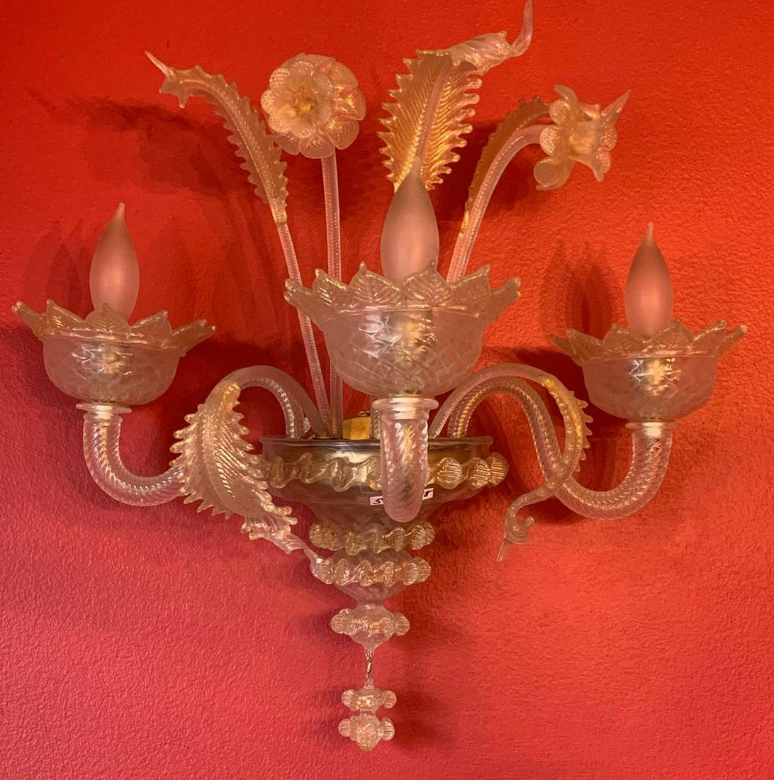 Italian Murano Art Glass Sconce (1 of 14)