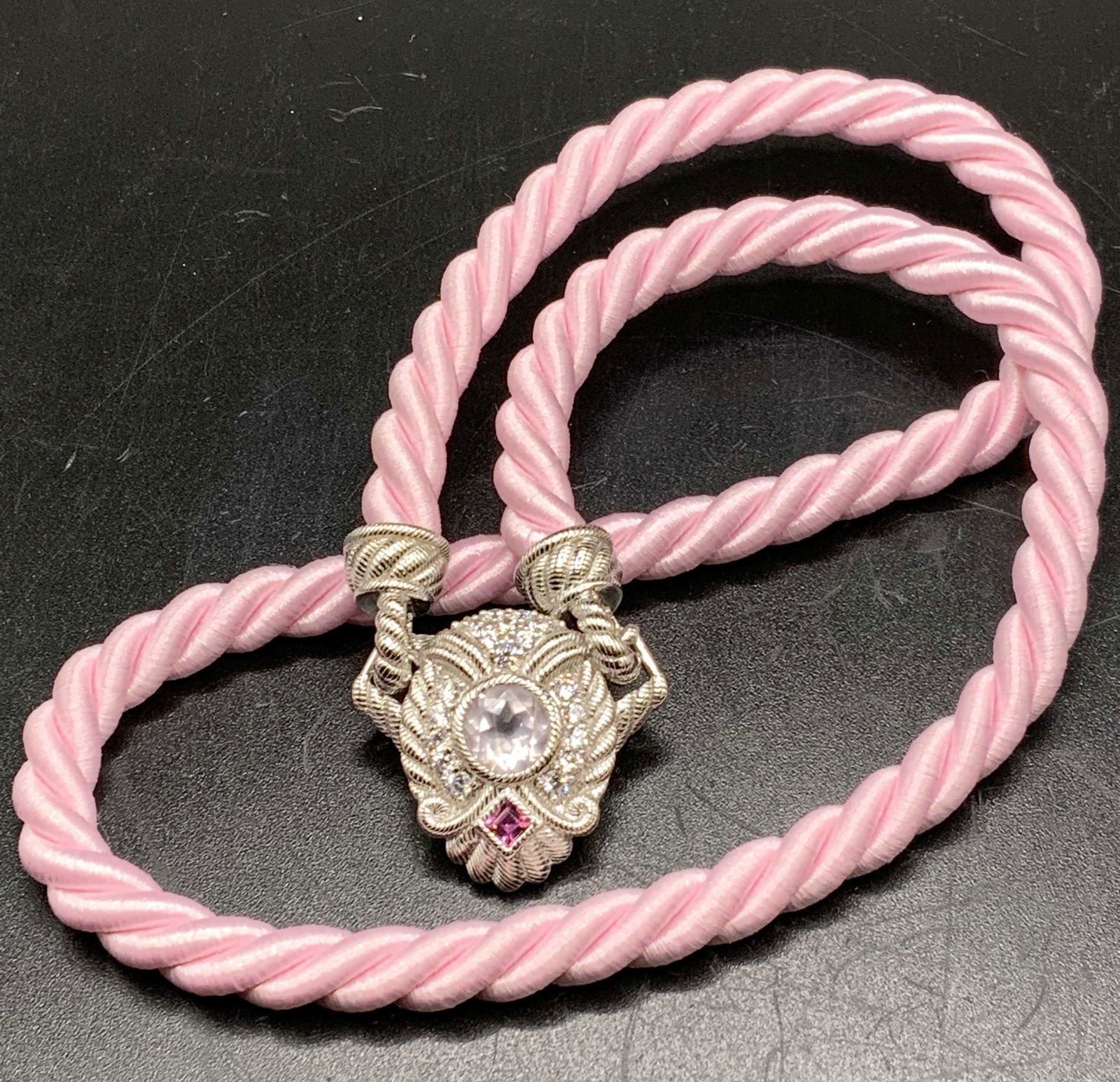 JUDITH RIPKA Silk Sterling Silver Pendant Necklace (1 of 6)