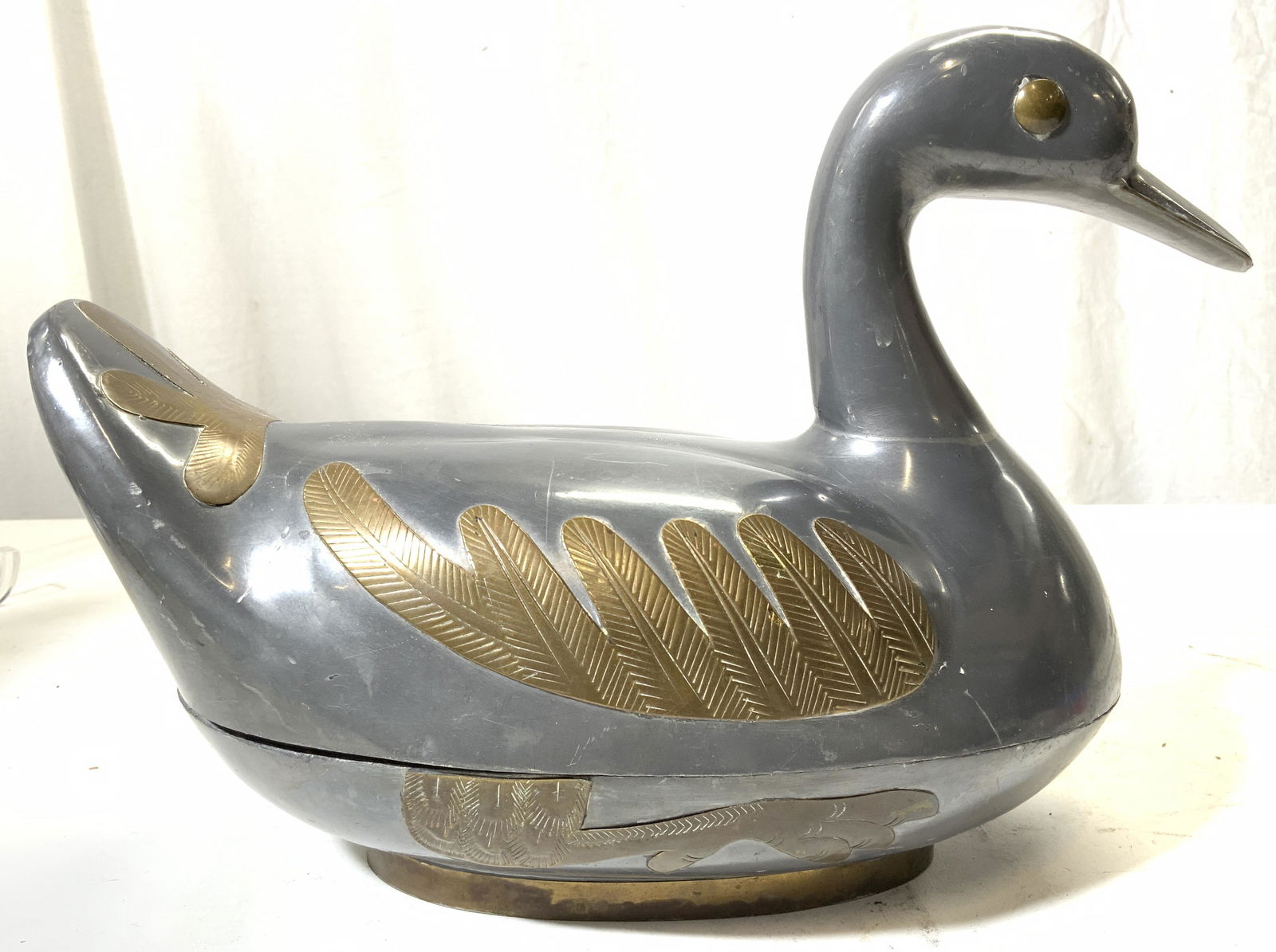 Vintage Mixed Metals Duck Keepsake Box (1 of 8)