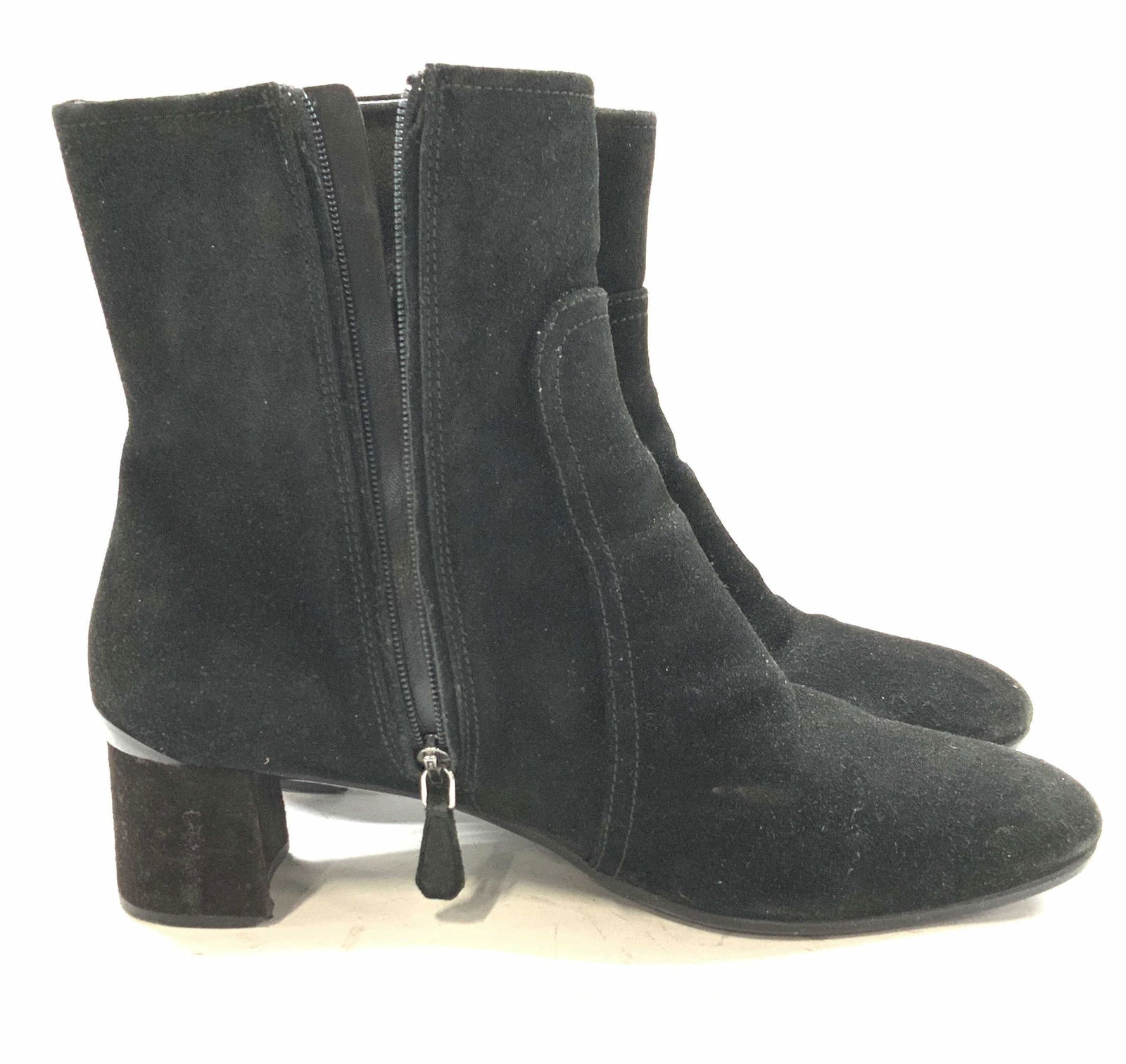 PRADA Black Suede Heel Ankle Boots, Italy (1 of 7)