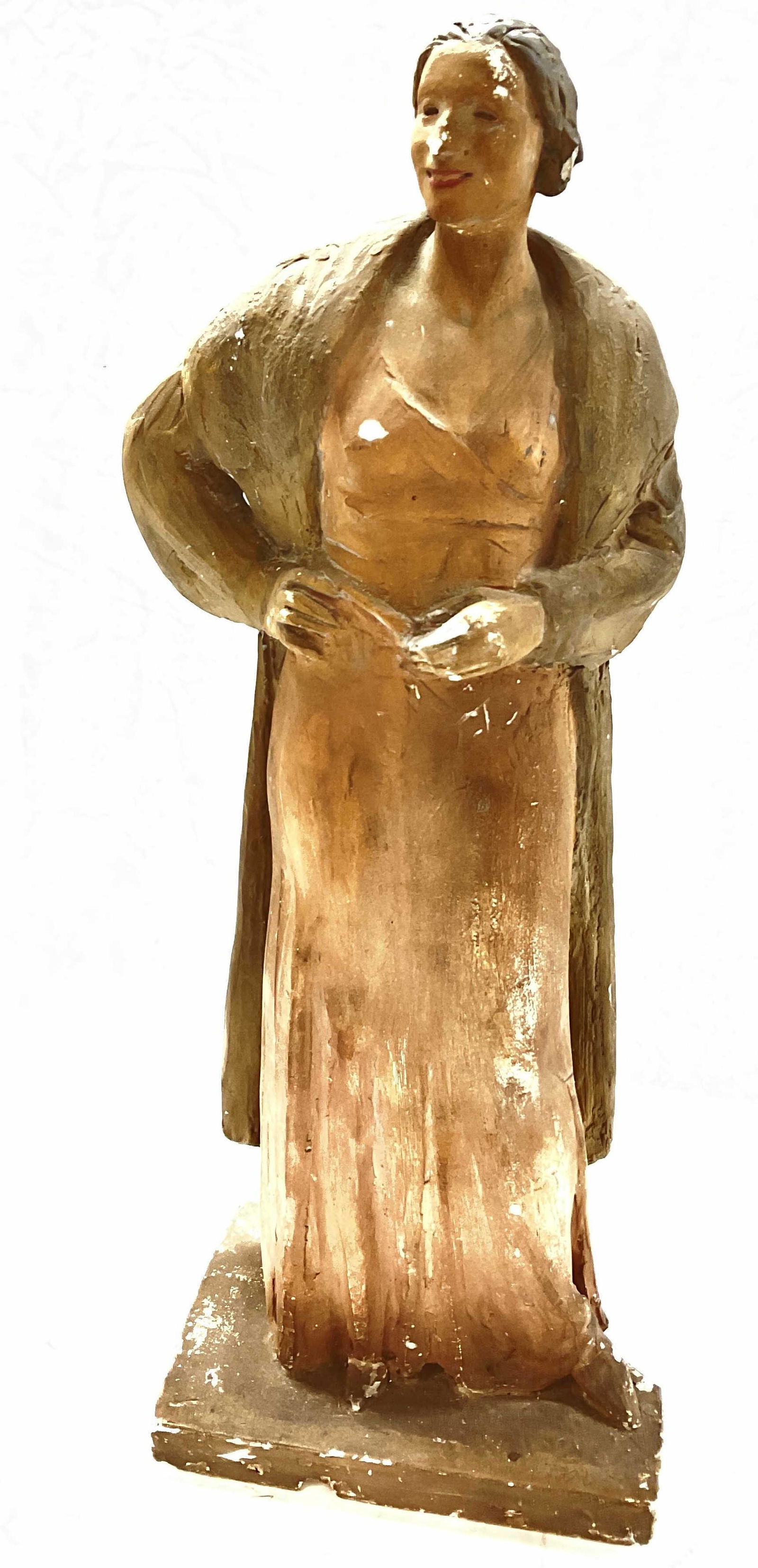 Painted Plaster Sculpture of Women (1 of 9)