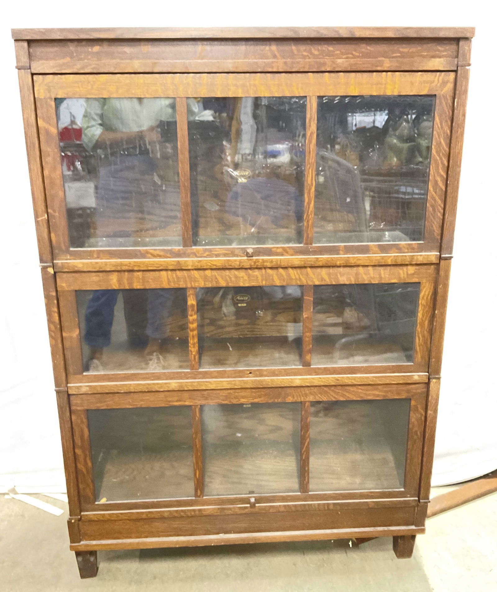 Vintage Wooden Macey Barrister Bookcase (1 of 11)