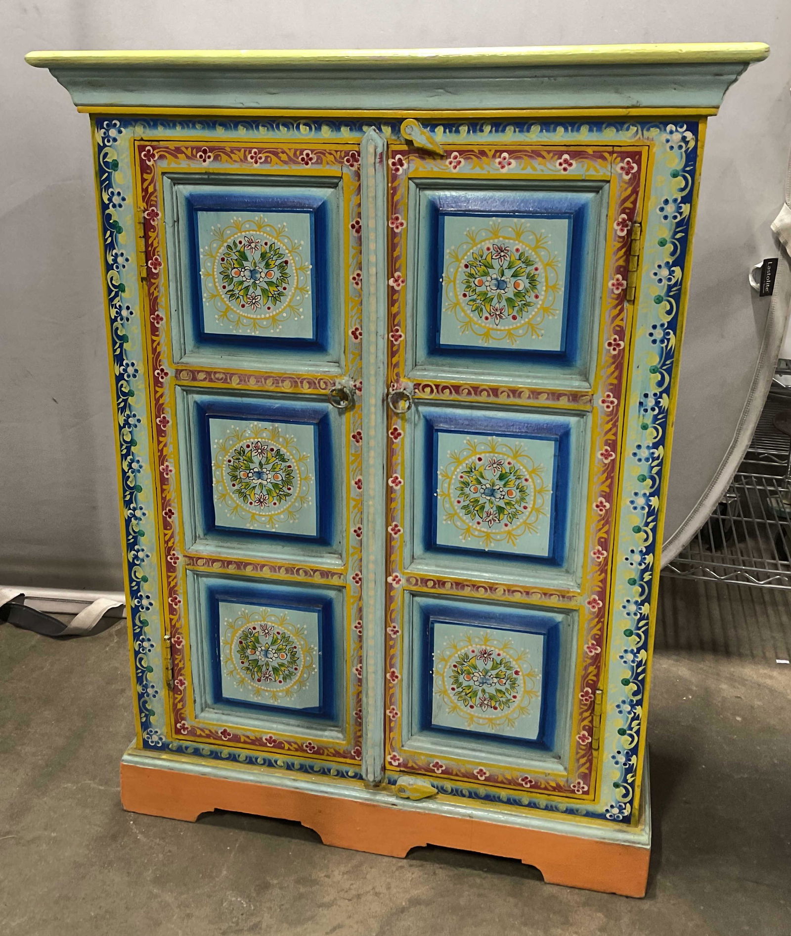 Floral Hand Painted Wooden Cabinet (1 of 9)