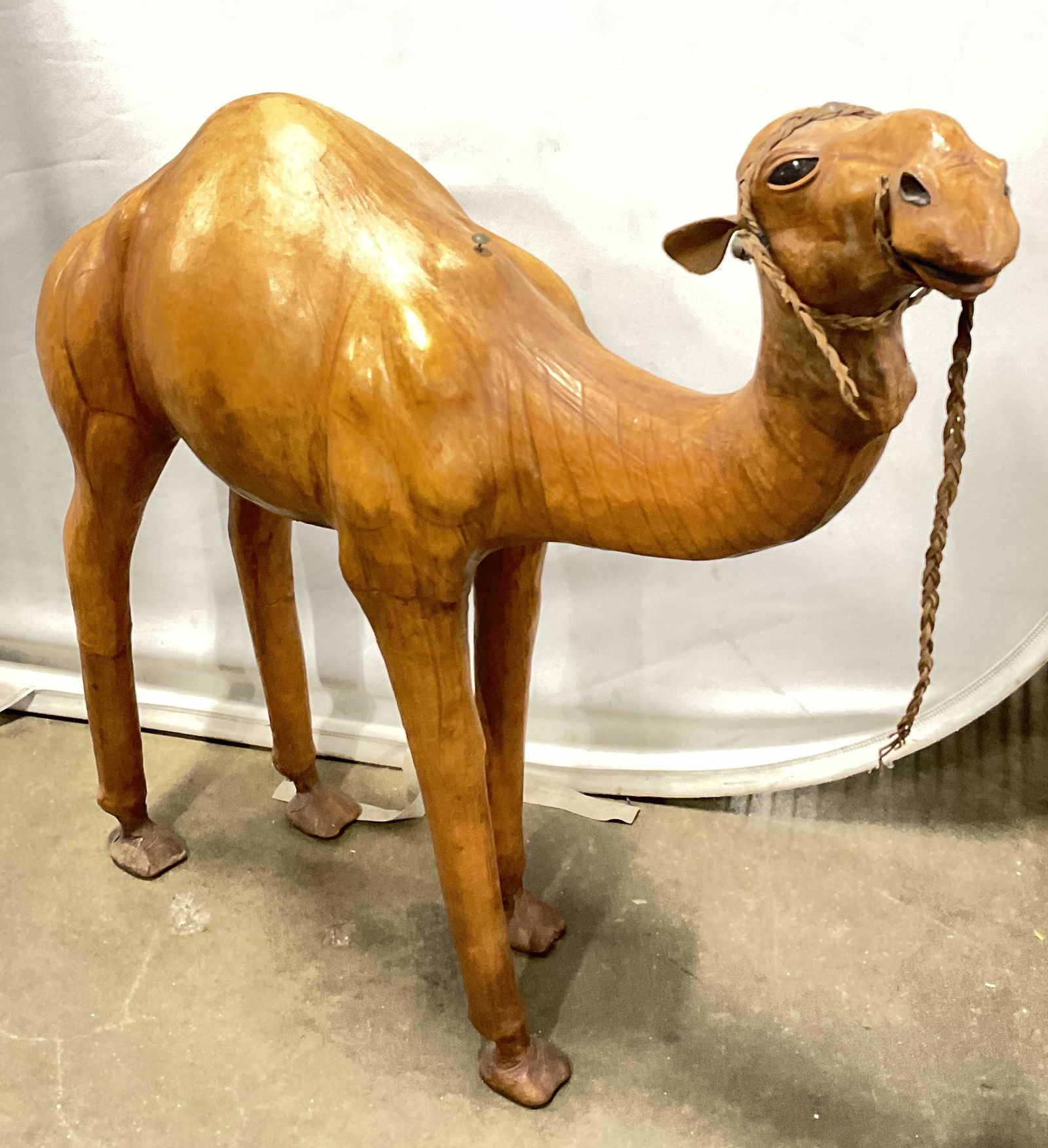 XL Leather Camel Floor Sculpture 33inH (1 of 9)