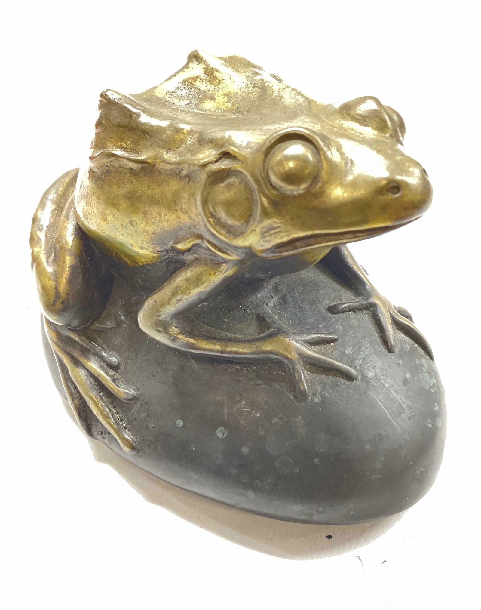Pozycinski Studios Signed Bronze Frog Sculpture (1 of 8)