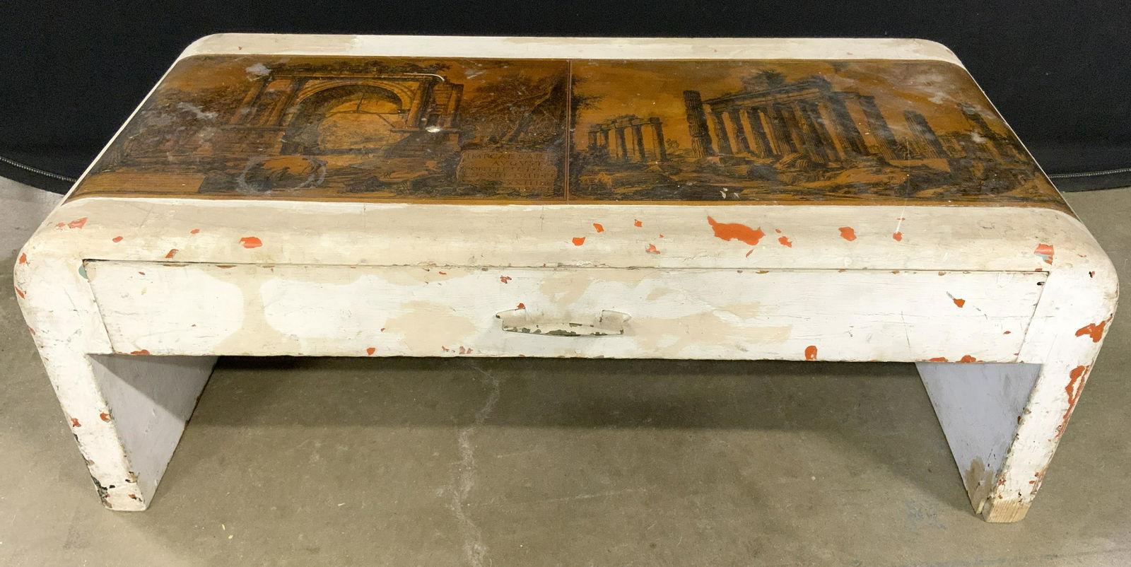 Vintage Low Wooden Coffee Table W Drawer (1 of 10)