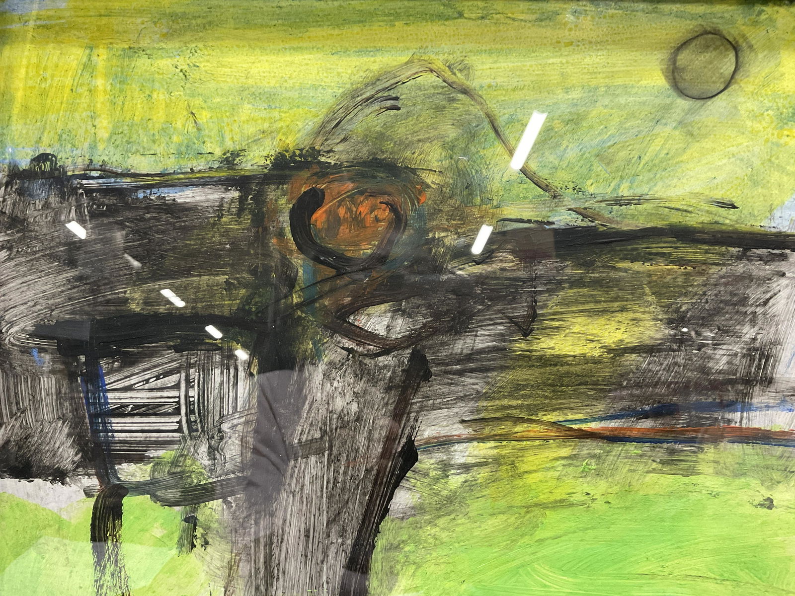 ATTR MARIO SCHIFANO Signed Oil Painting (1 of 11)