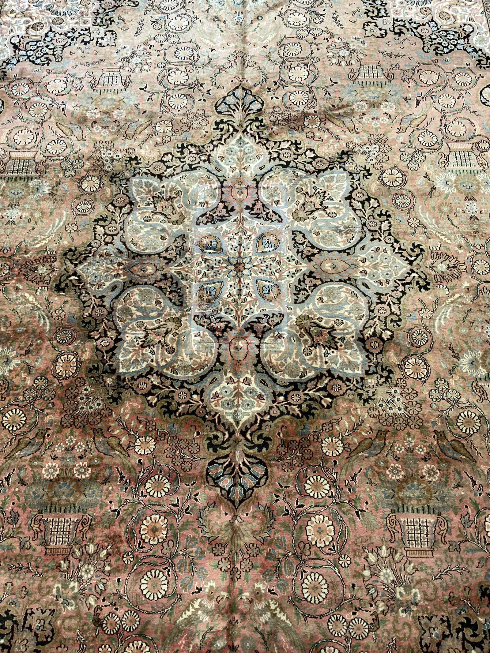 Vintage Handmade Oriental Room Size Silk Rug (1 of 10)