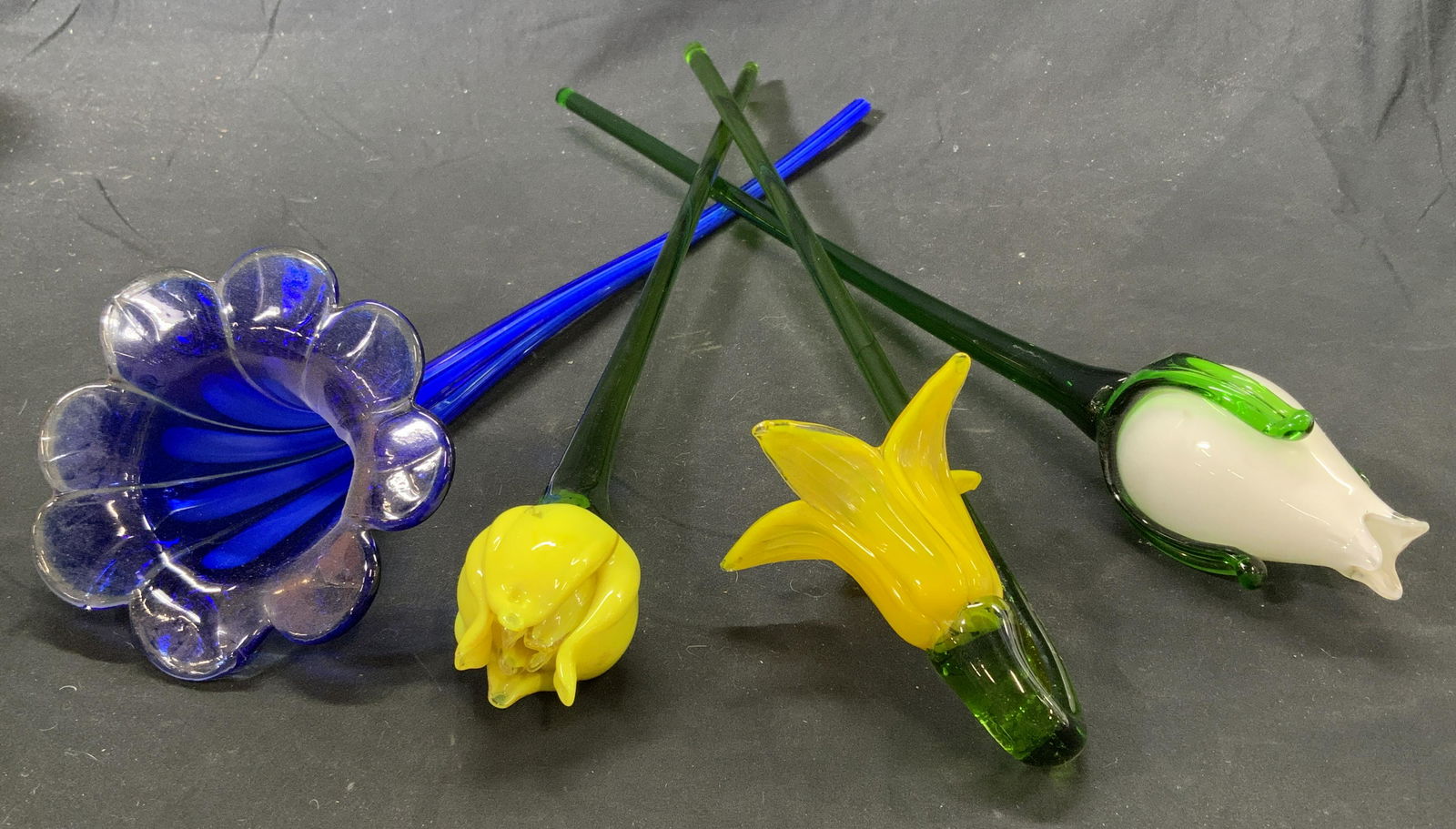 Lot 4 MURANO Style Decorative Glass Flowers (1 of 10)