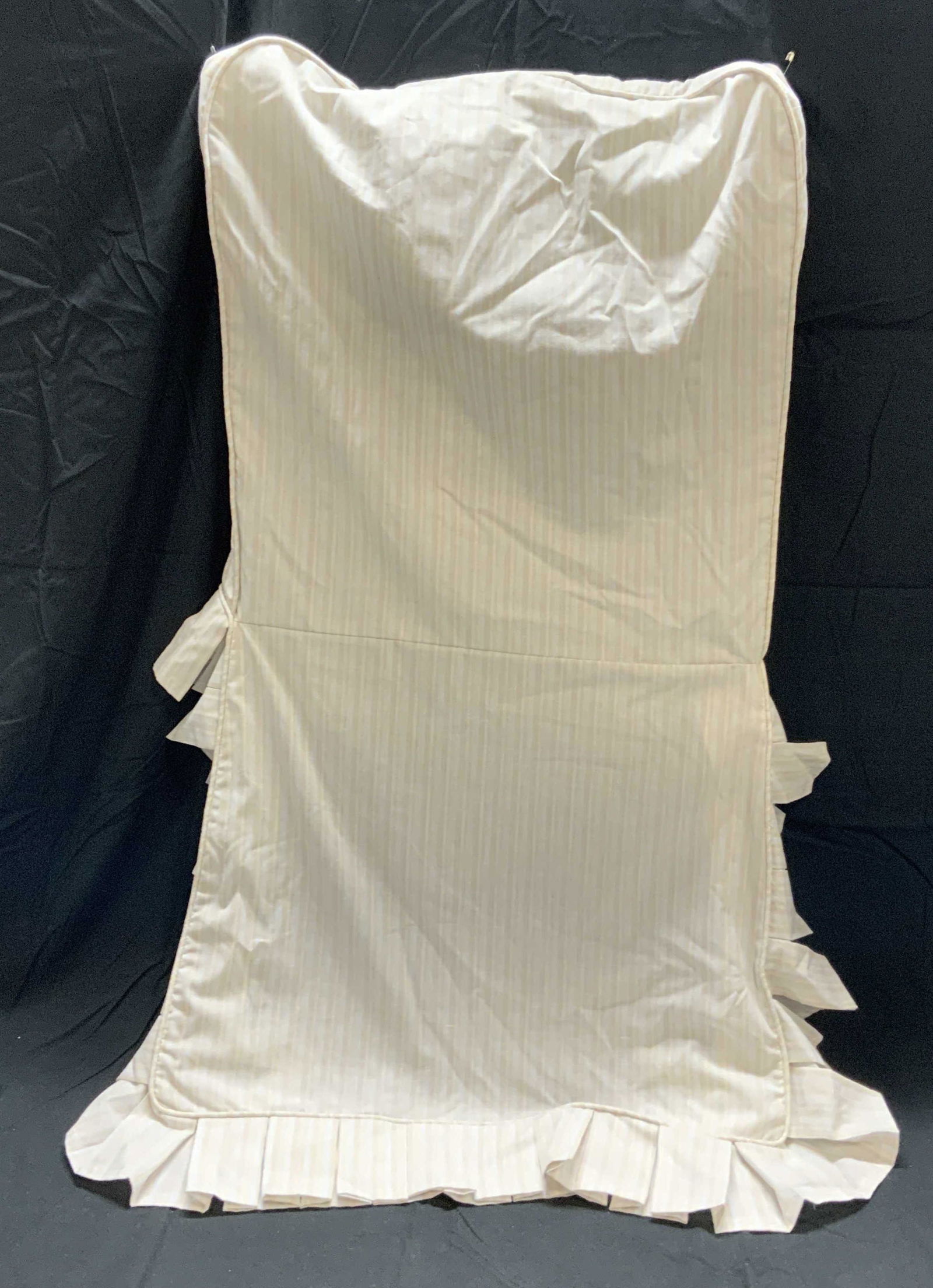 Lot 4 Custom Made Striped Cotton Chair Slip Covers (1 of 8)