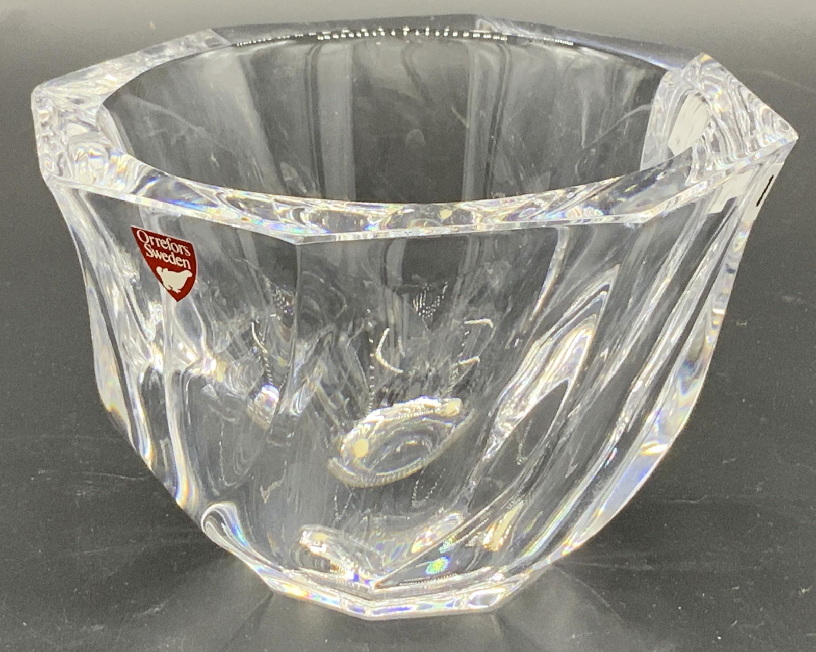 ORREFORS Signed Crystal Bowl in Org Box, Sweden (1 of 6)