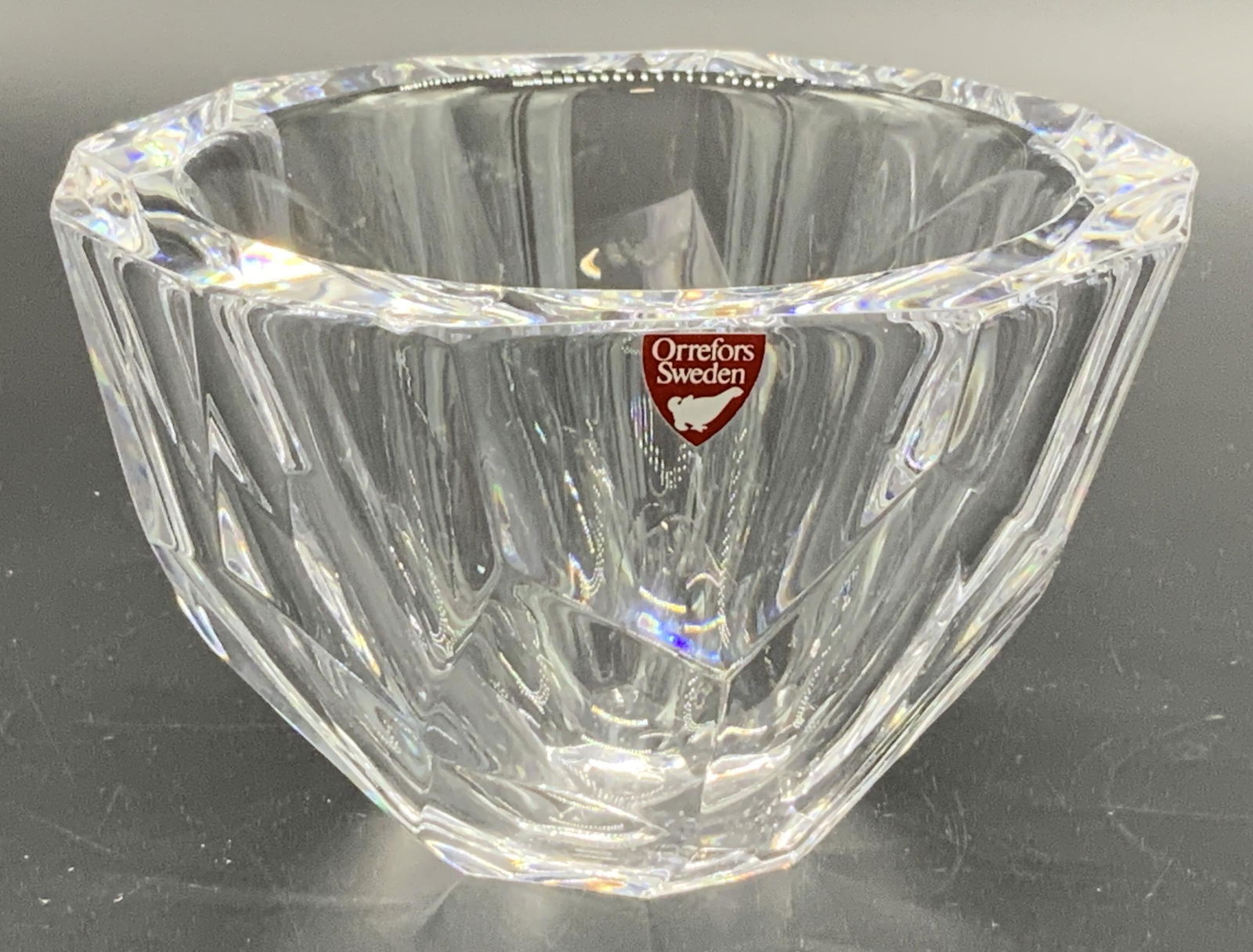 ORREFORS Signed Crystal Bowl, Sweden (1 of 6)