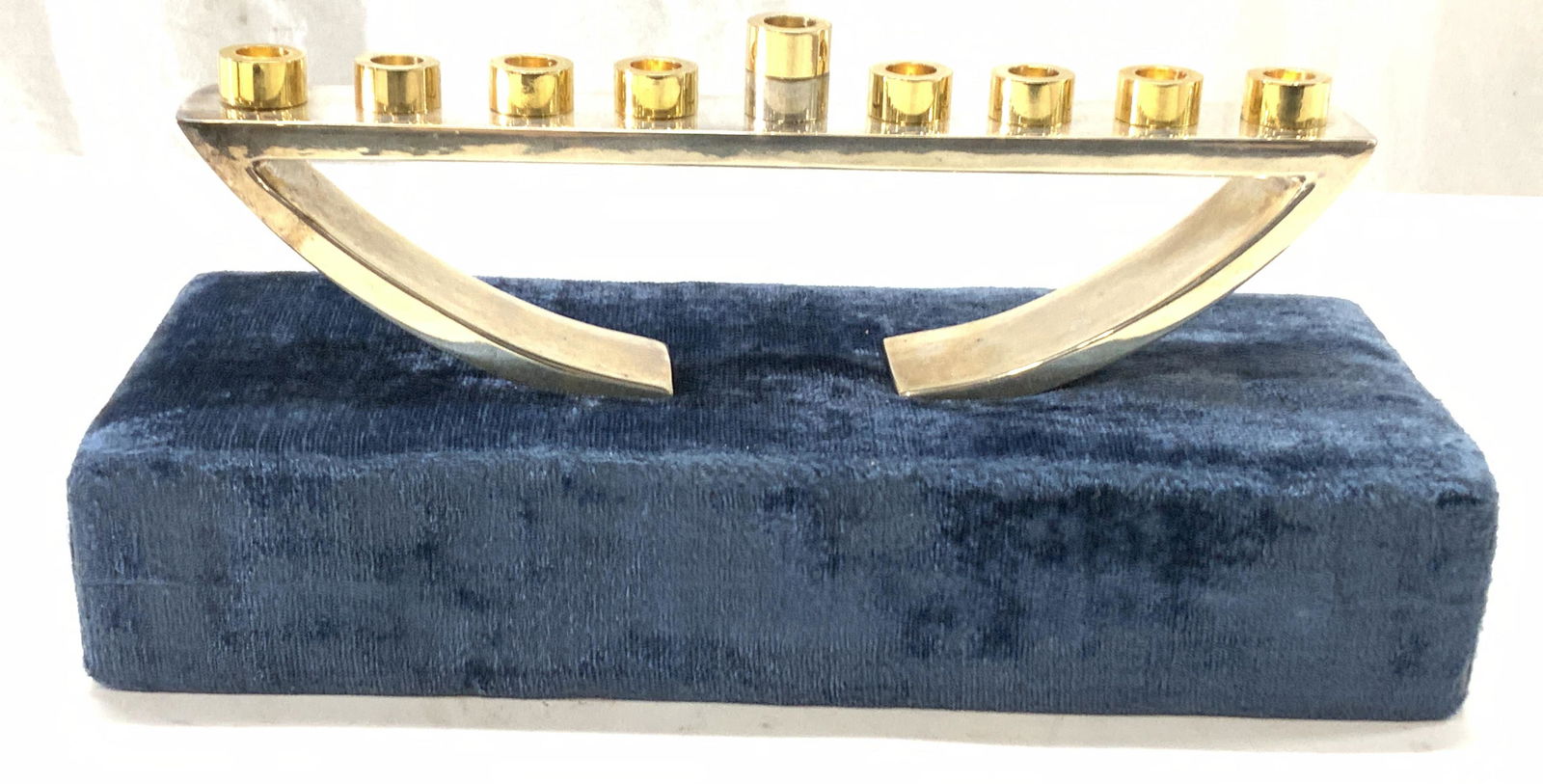 STEVE KLEIN Signed Silver Plated Menorah in Box (1 of 6)