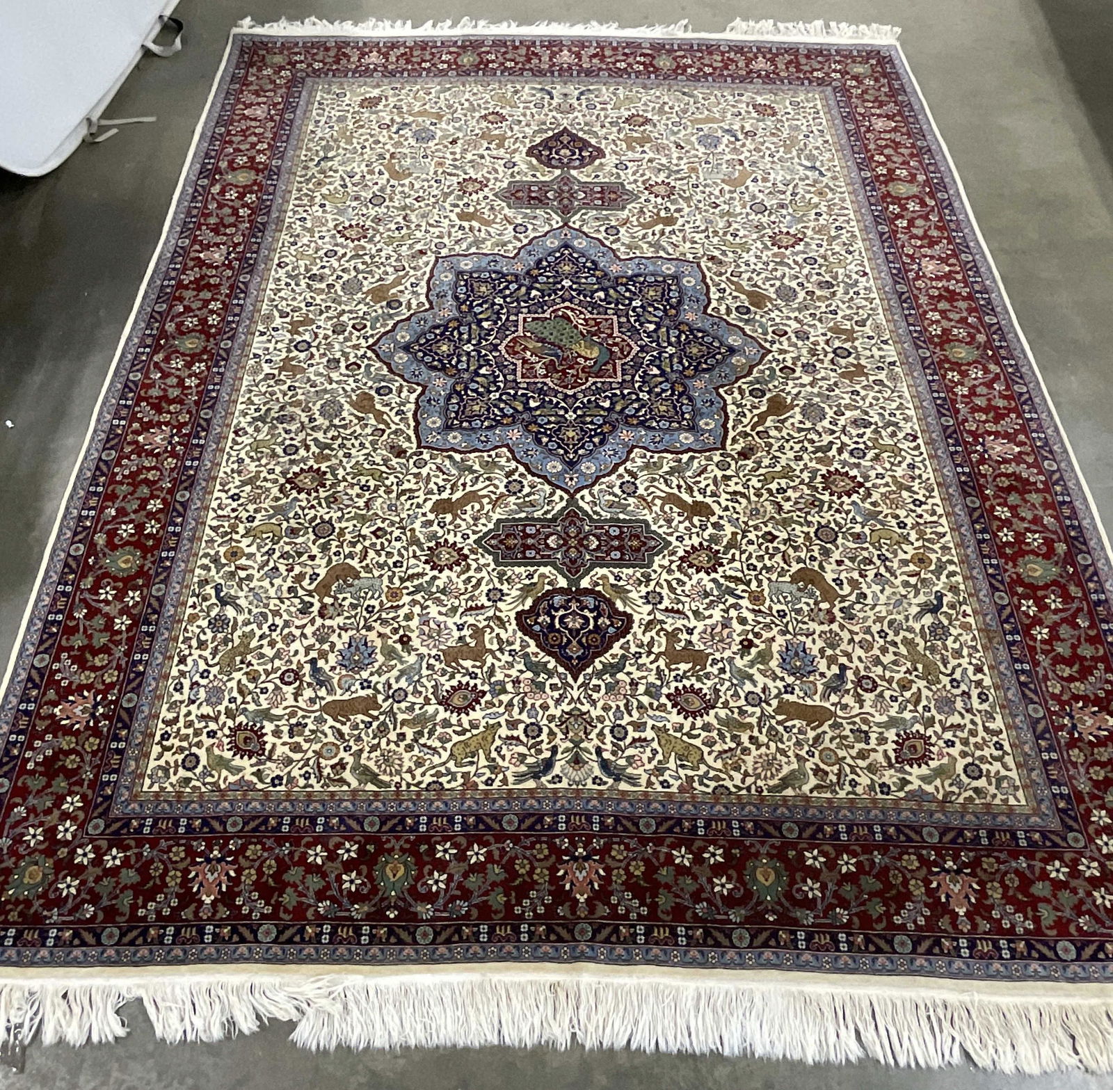 Turkish Handmade Hereke Carpet, Hunting Scene (1 of 12)