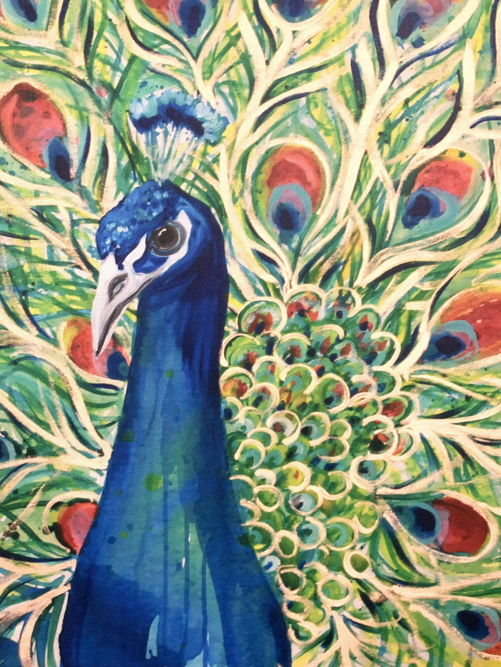 Peacock Stretch Canvas Wall Art (1 of 6)