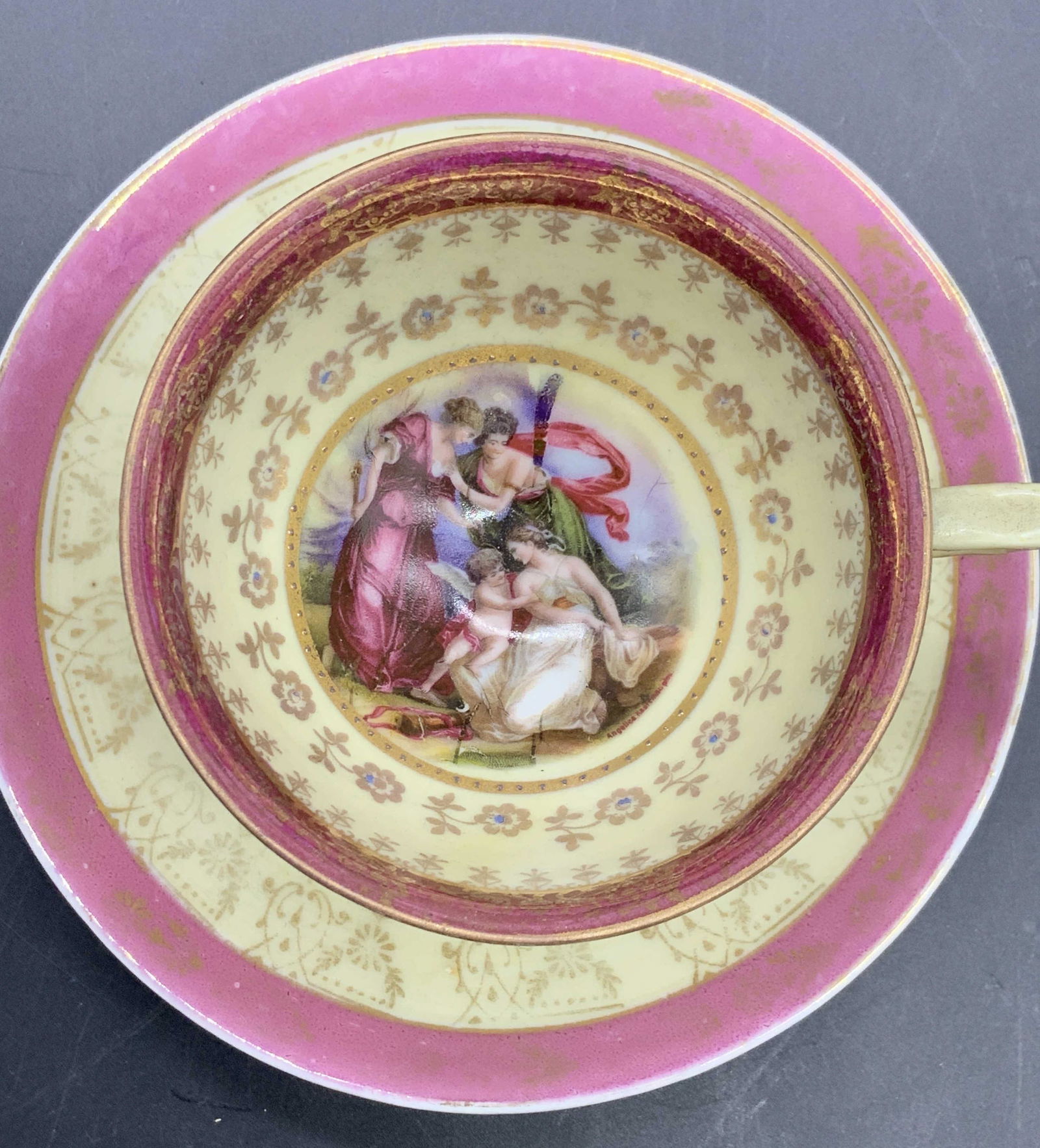 Sign. Angelica Kauffman Demitasse Cup and Saucer (1 of 7)