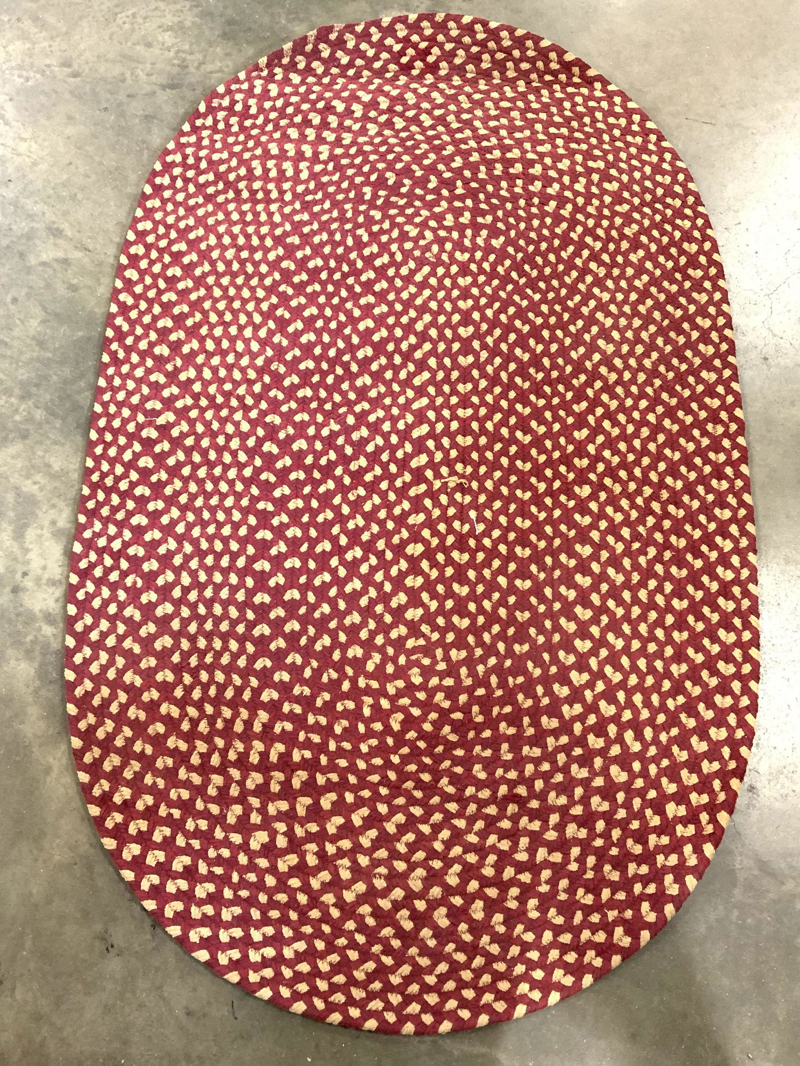 Vintage Oval Braided Wool Rug (1 of 6)