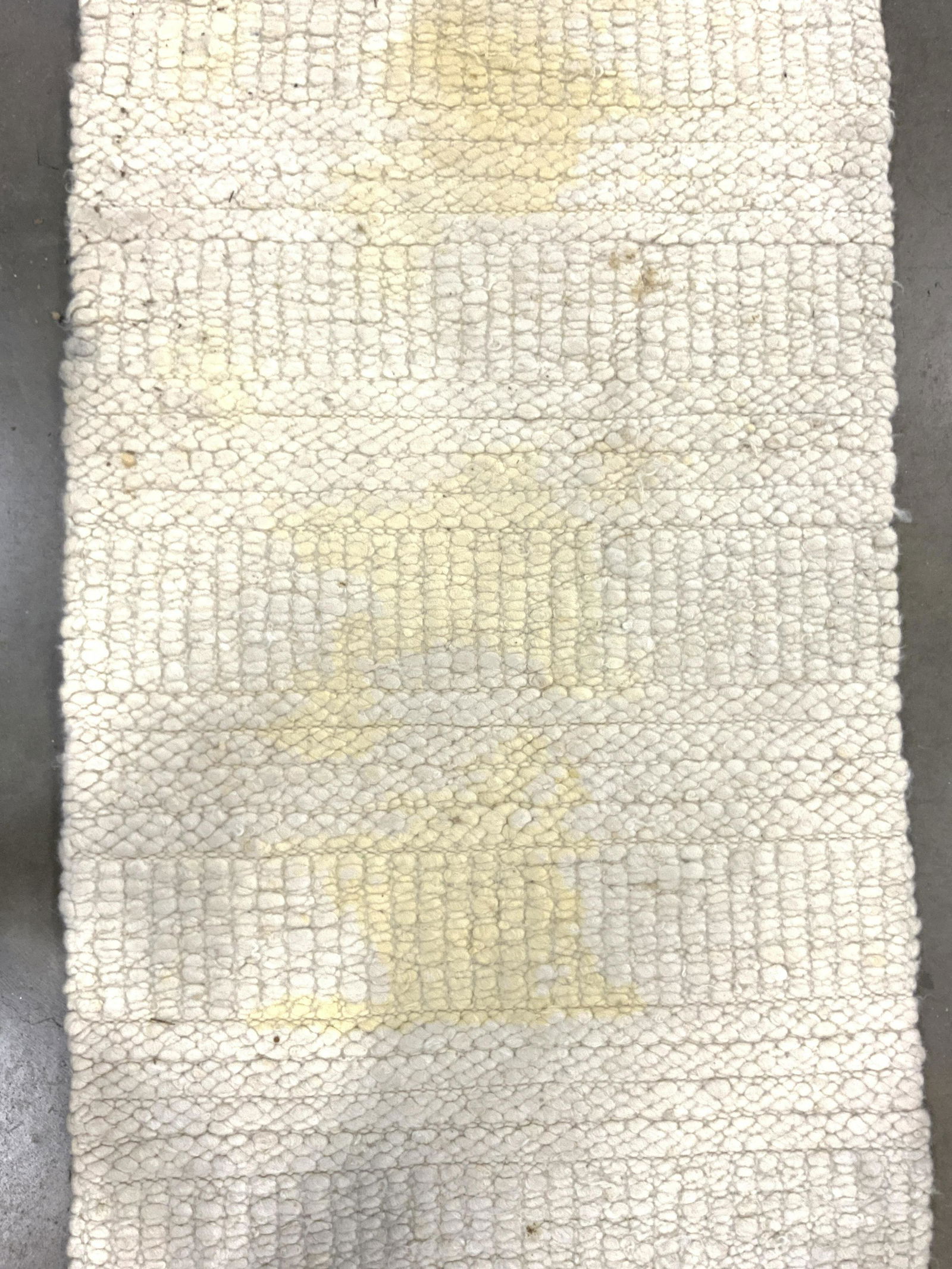 Cream Toned Fringed Wool Runner (1 of 7)