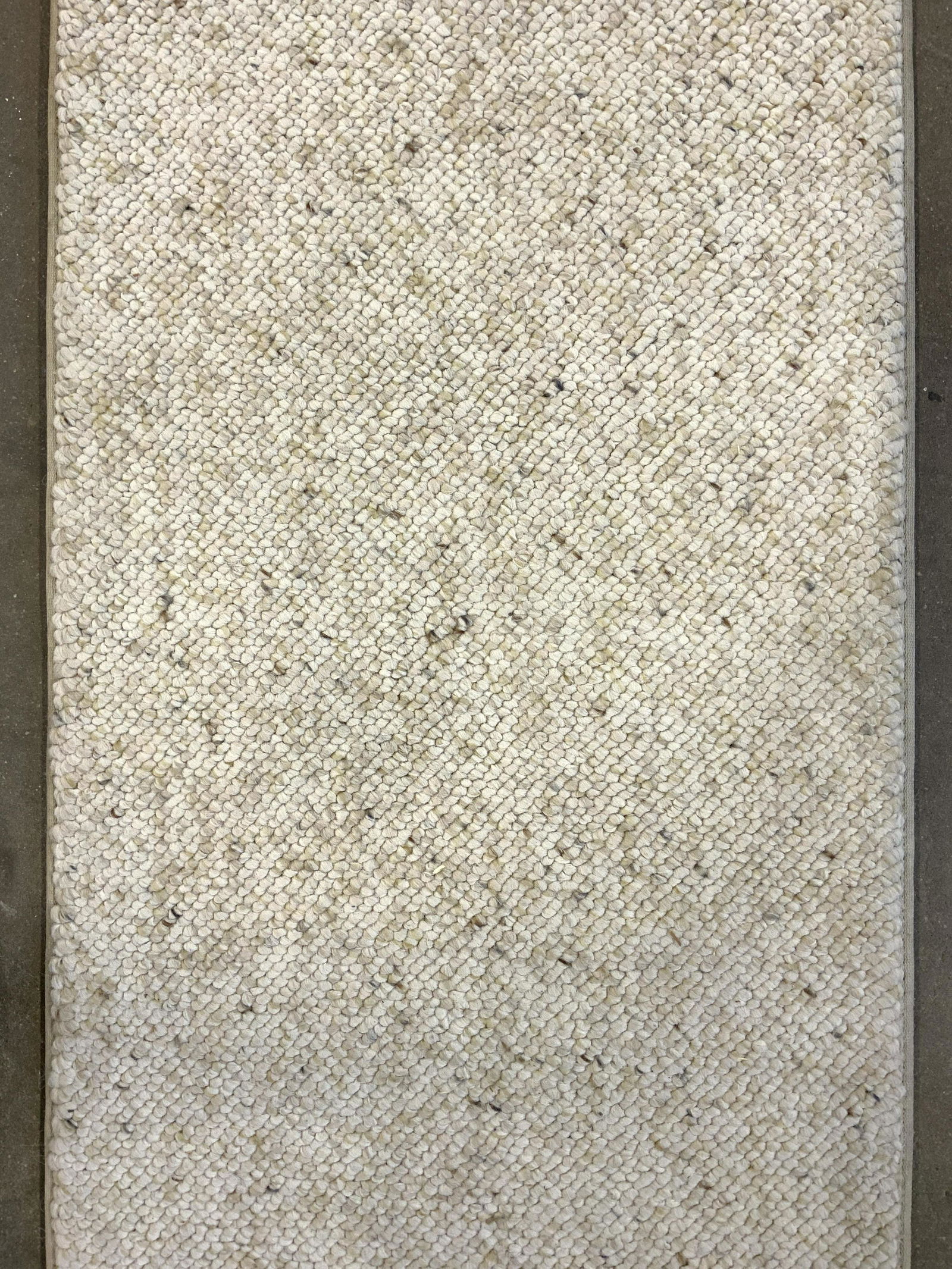 Cream Wool Runner Rug Carpet (1 of 6)