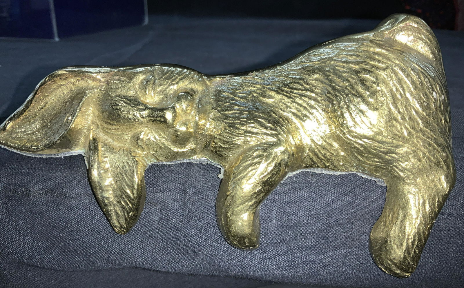 Resting Gilt Brass Rabbit Figural (1 of 5)
