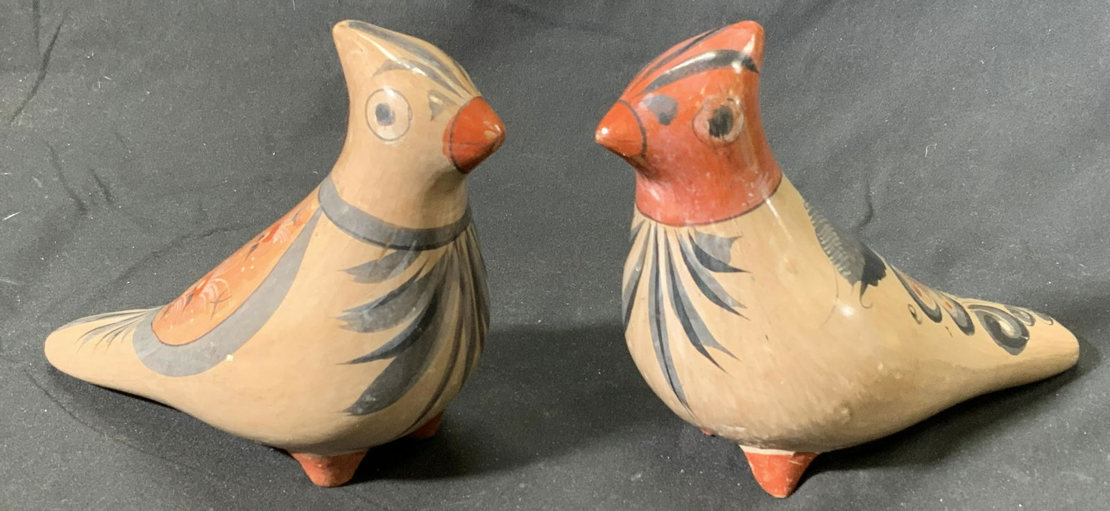 Lot 2 Ceramic Hand Painted Bird Figures, Mexico (1 of 4)