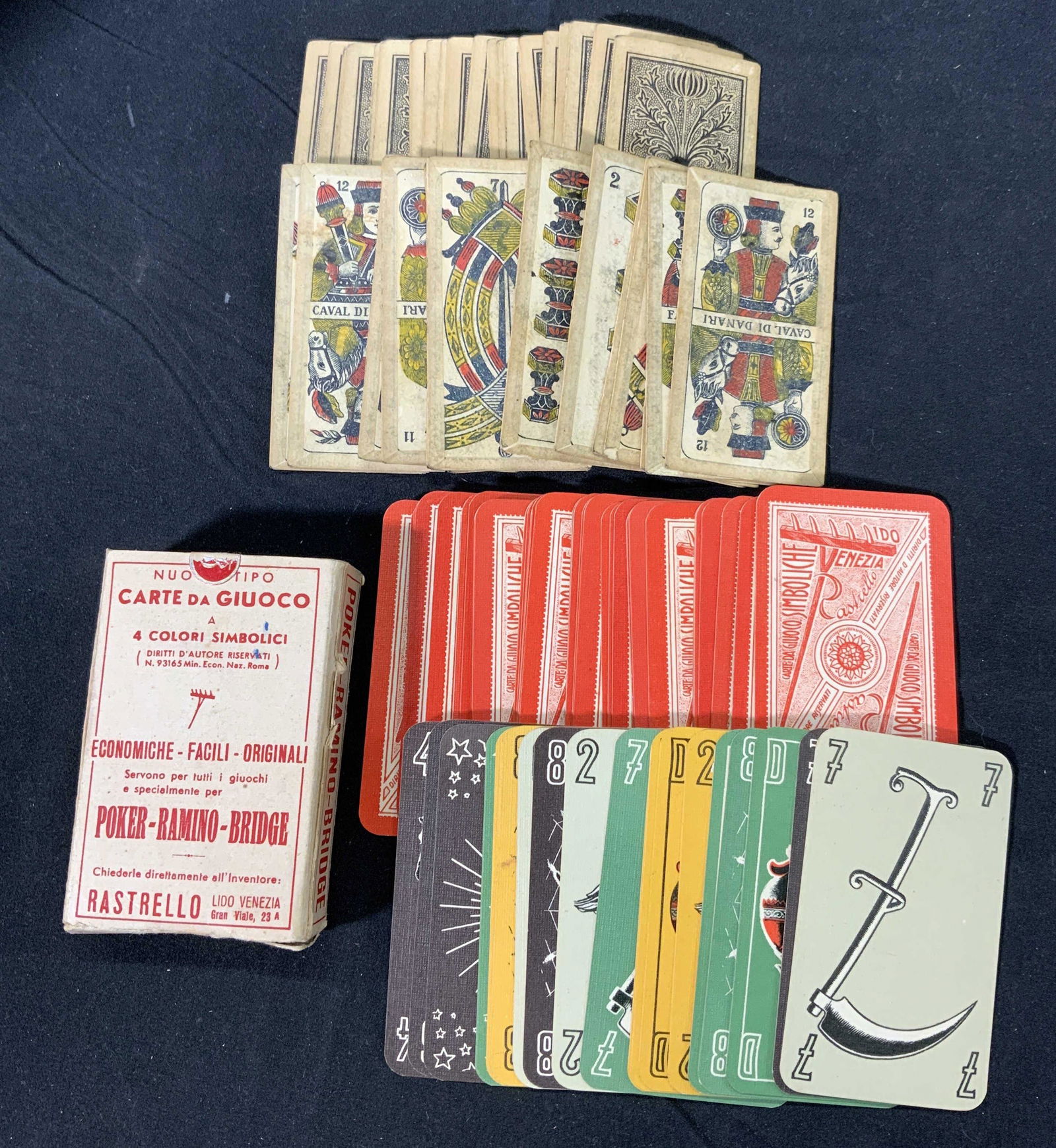 Lot 3 Vintage Italian Playing Cards & Card Tin (1 of 6)