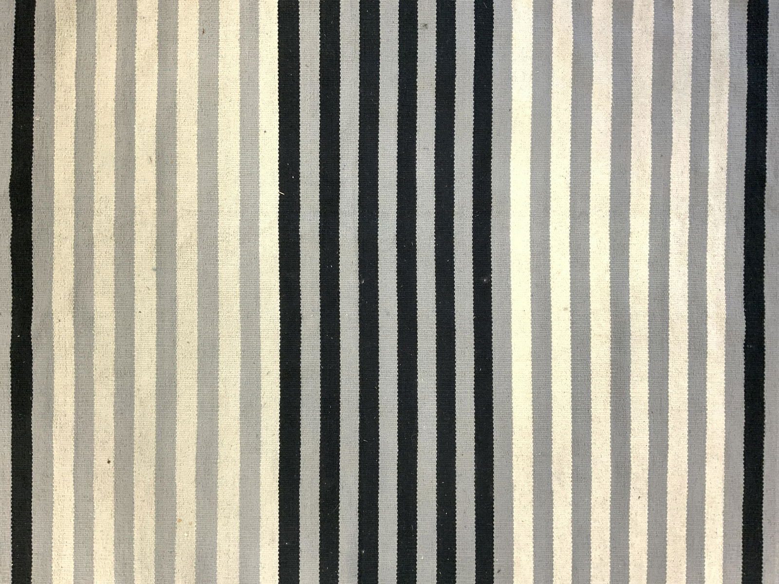 Vntg Handmade Striped Cotton Dhurrie Rug (1 of 9)