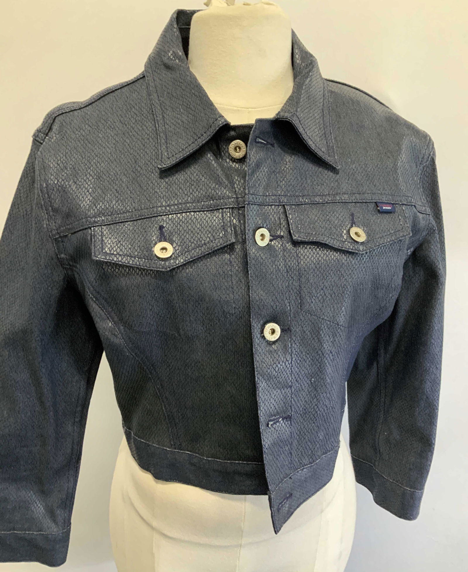 TOMMY JEANS Snakeskin Pattern Jean Jacket (1 of 6)