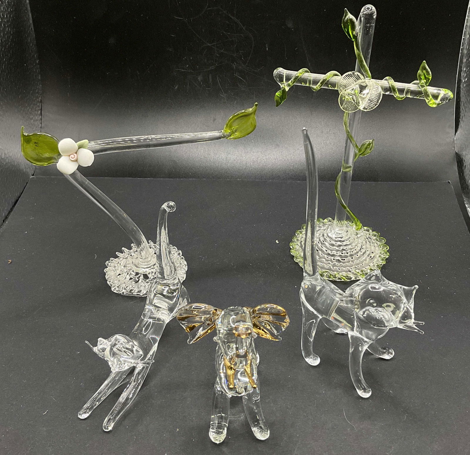 Lot 5 Crystal Art Glass Decorative Pieces (1 of 6)