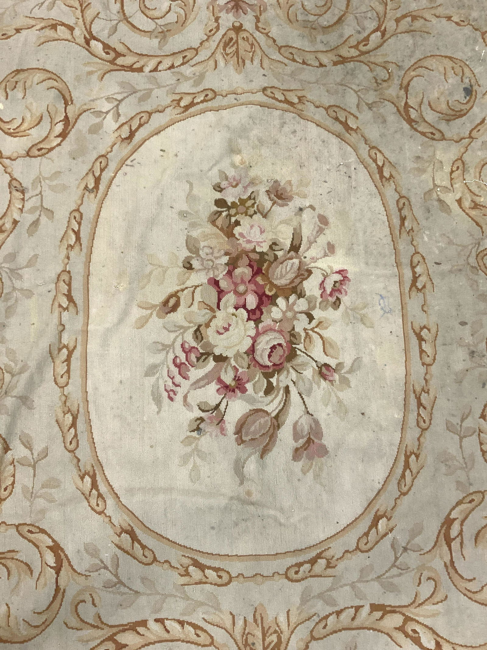 Vintage French Needlepoint Aubusson Rug (1 of 9)