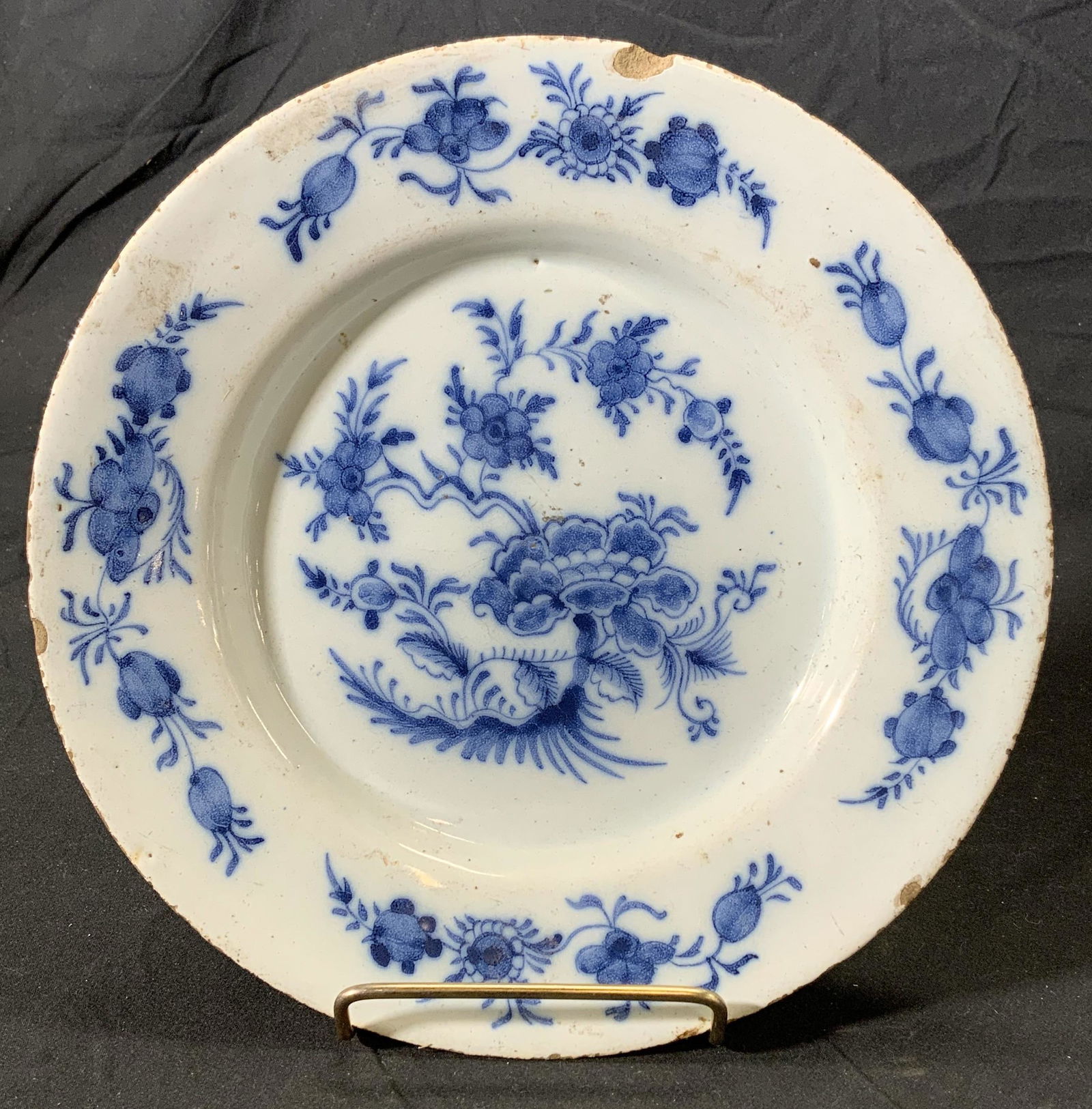 Vintage Hand Painted Asian Floral Ceramic Plate (1 of 4)