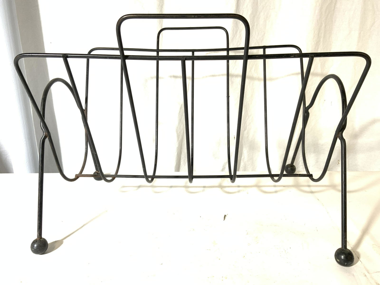 Vintage Footed Metal Firewood Holder (1 of 7)