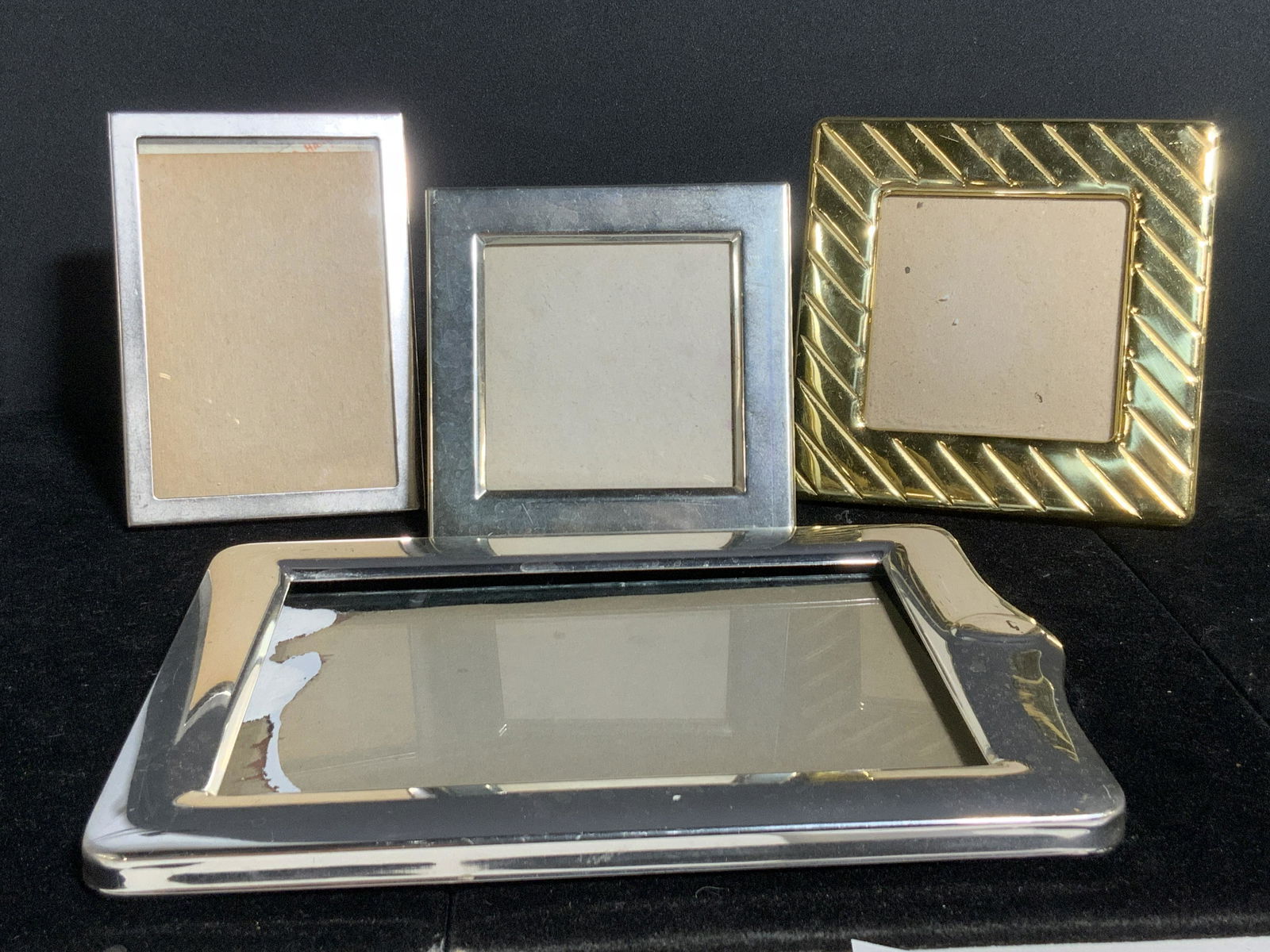 Lot 4 Silver & Gold Tone Metal Picture Frames (1 of 8)